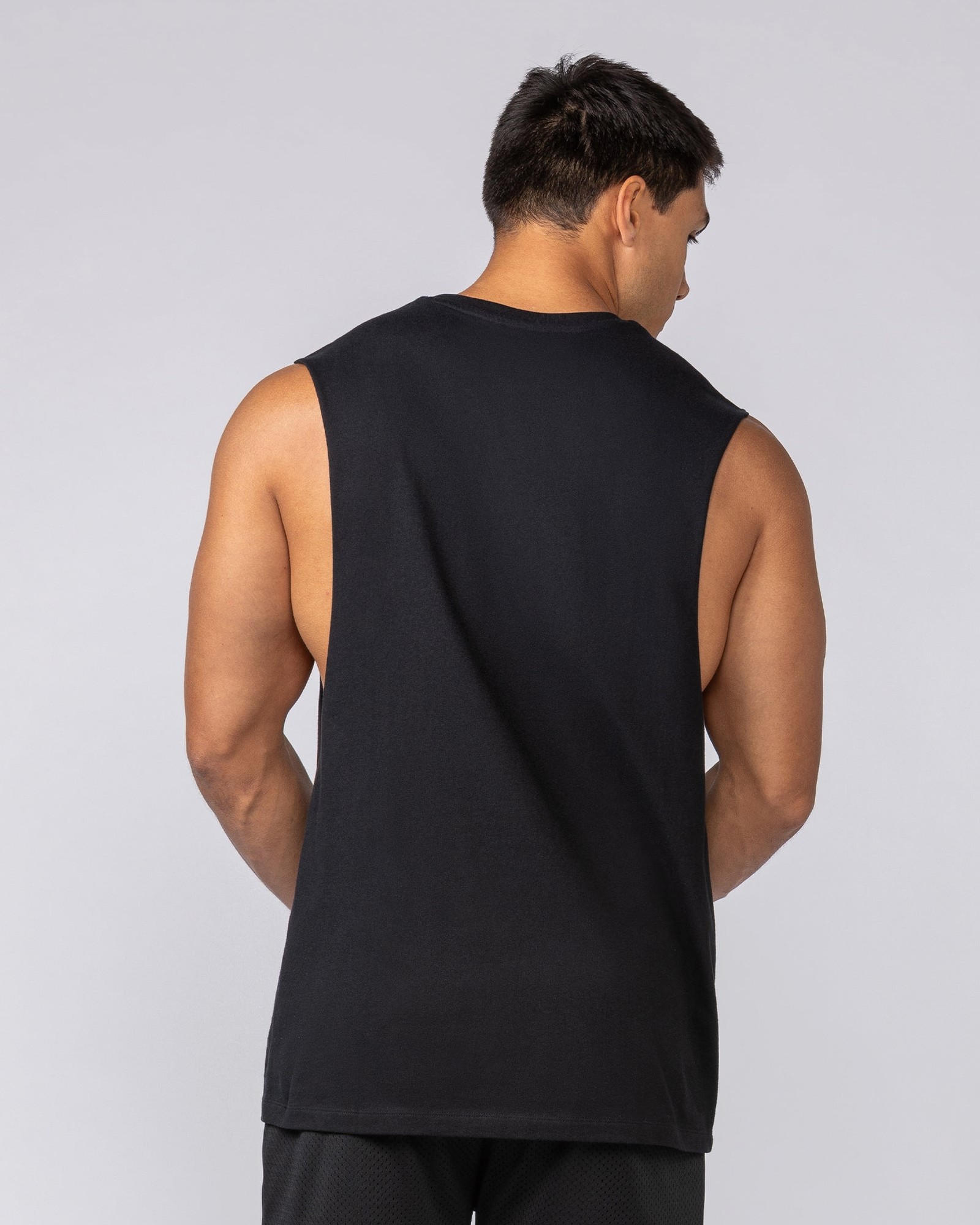 Varsity Training Drop Arm Tank - Black