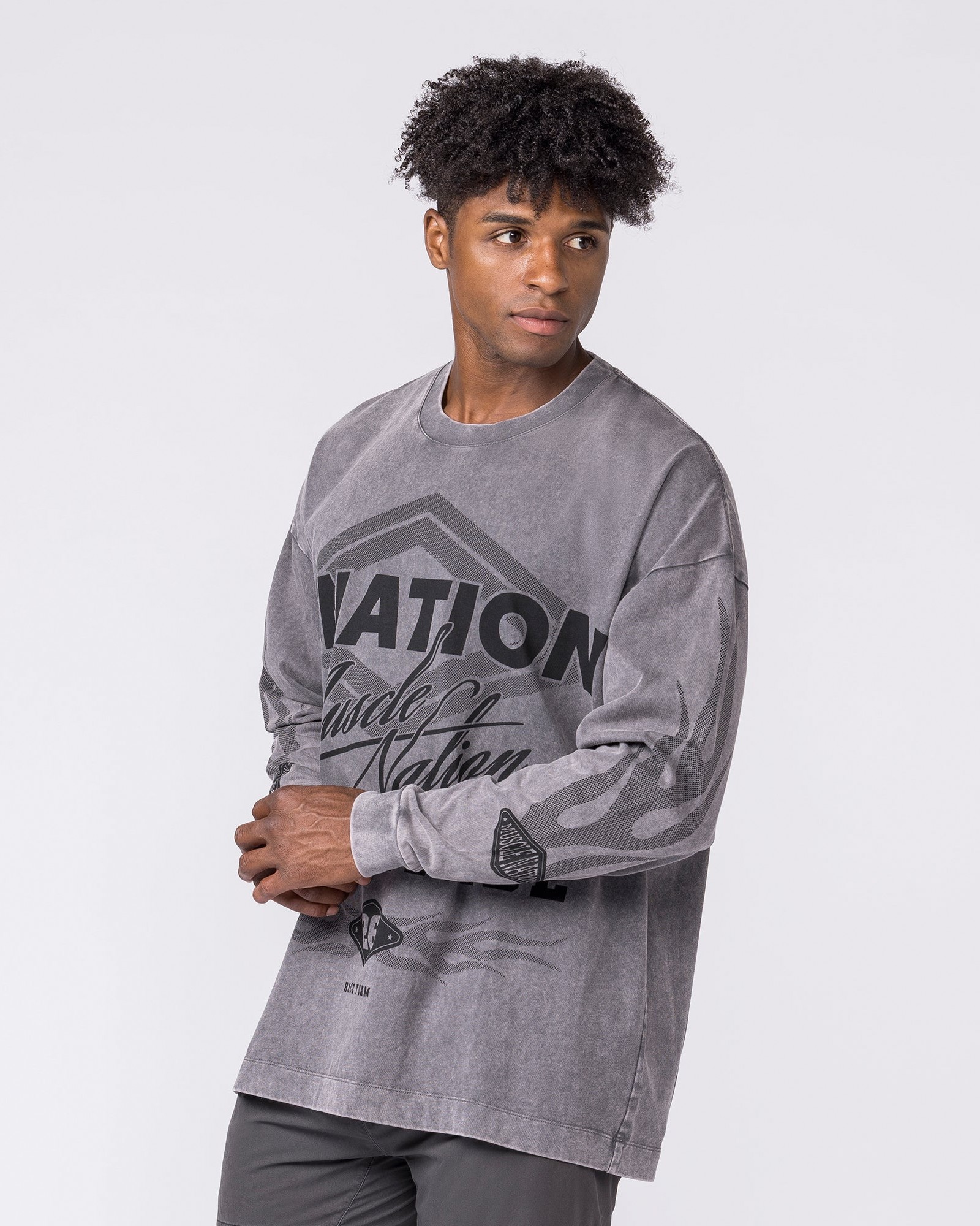 Worldwide Racing Long Sleeve Vintage Tee - Washed Tornado