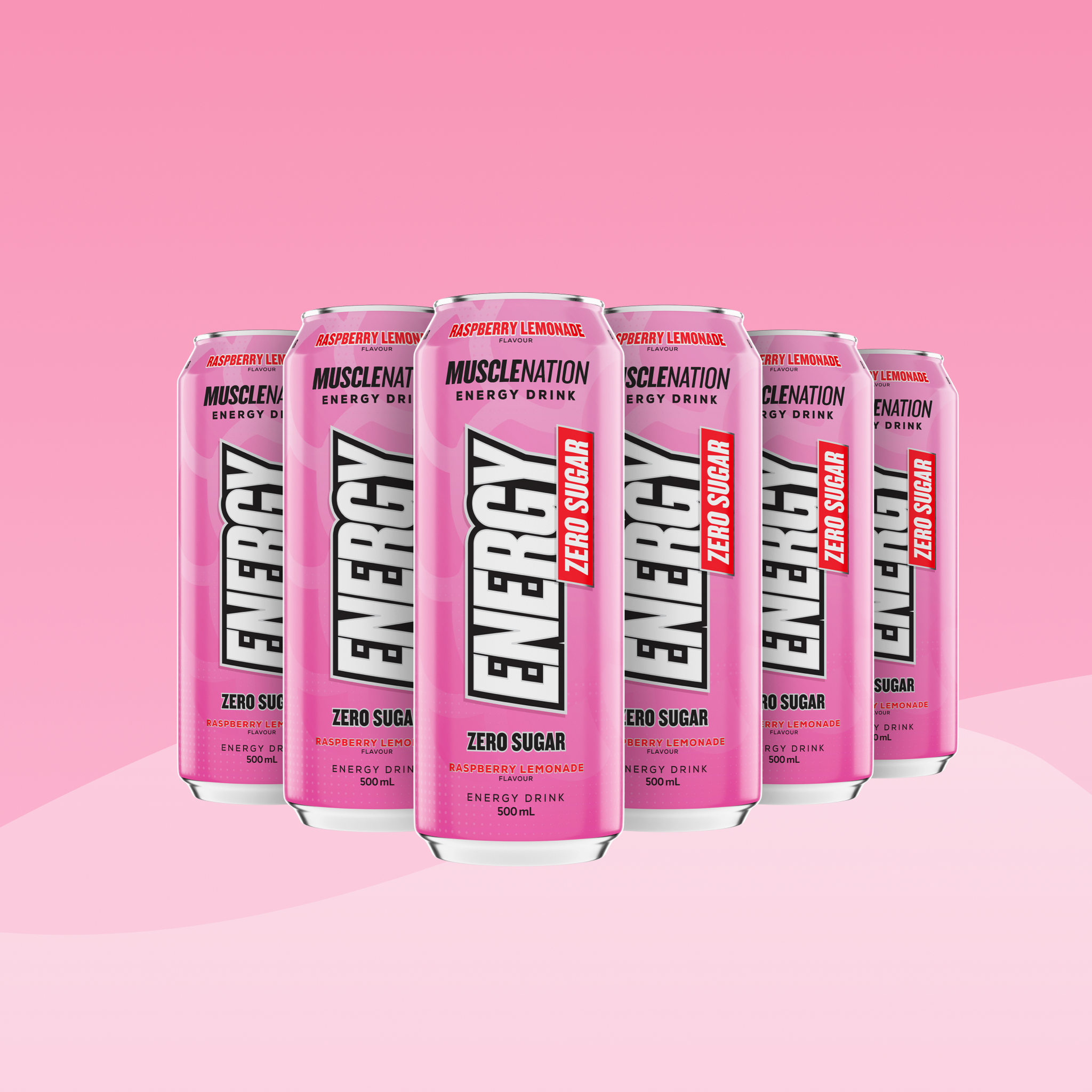 MN ENERGY DRINK Zero Sugar - Raspberry Lemonade 500ml (12 Pack)