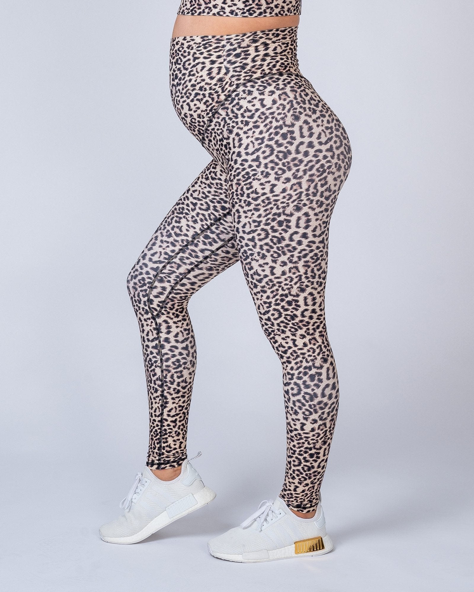 Maternity Leggings - Yellow Leopard