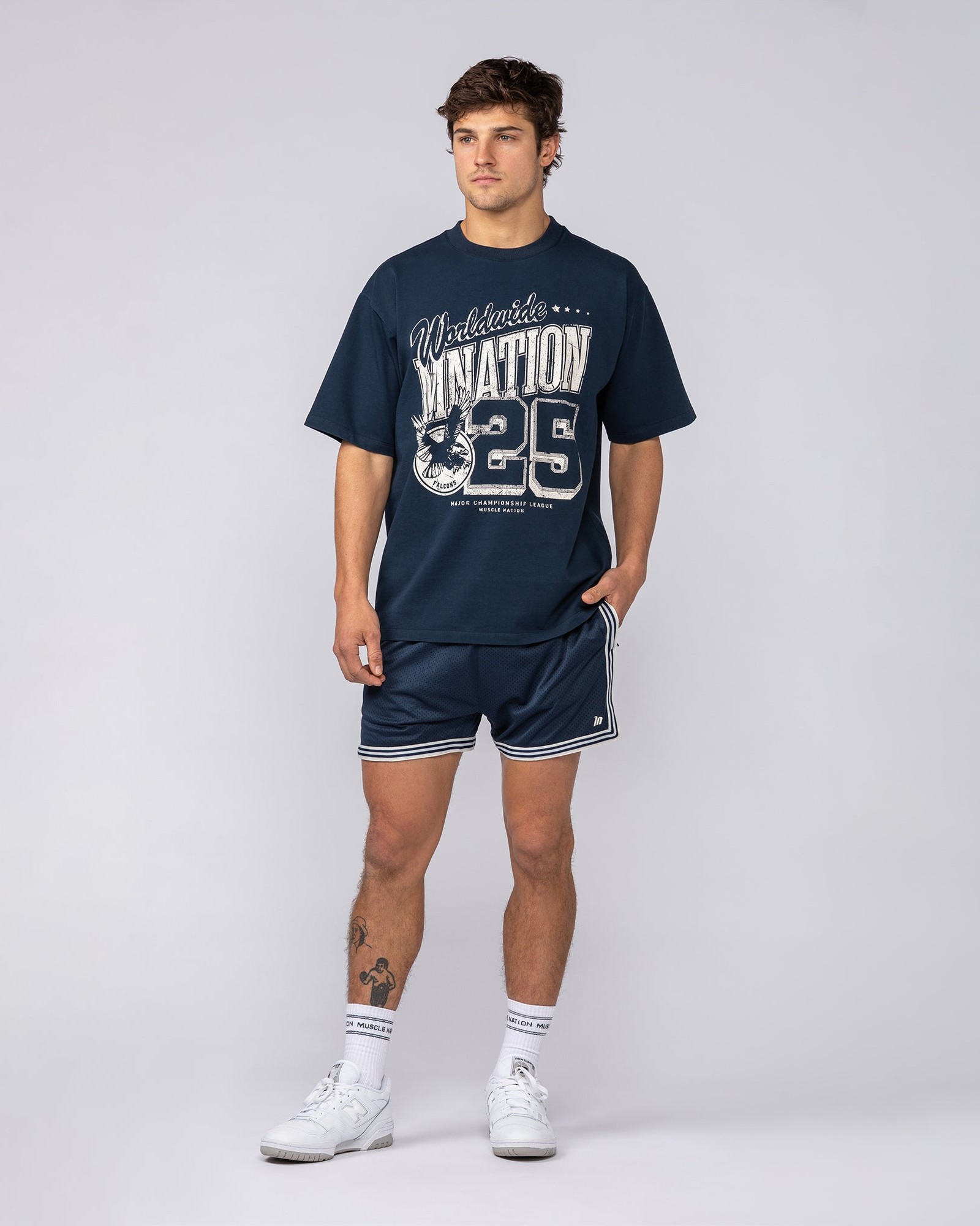 Falcon Regular Fit Tee - Navy