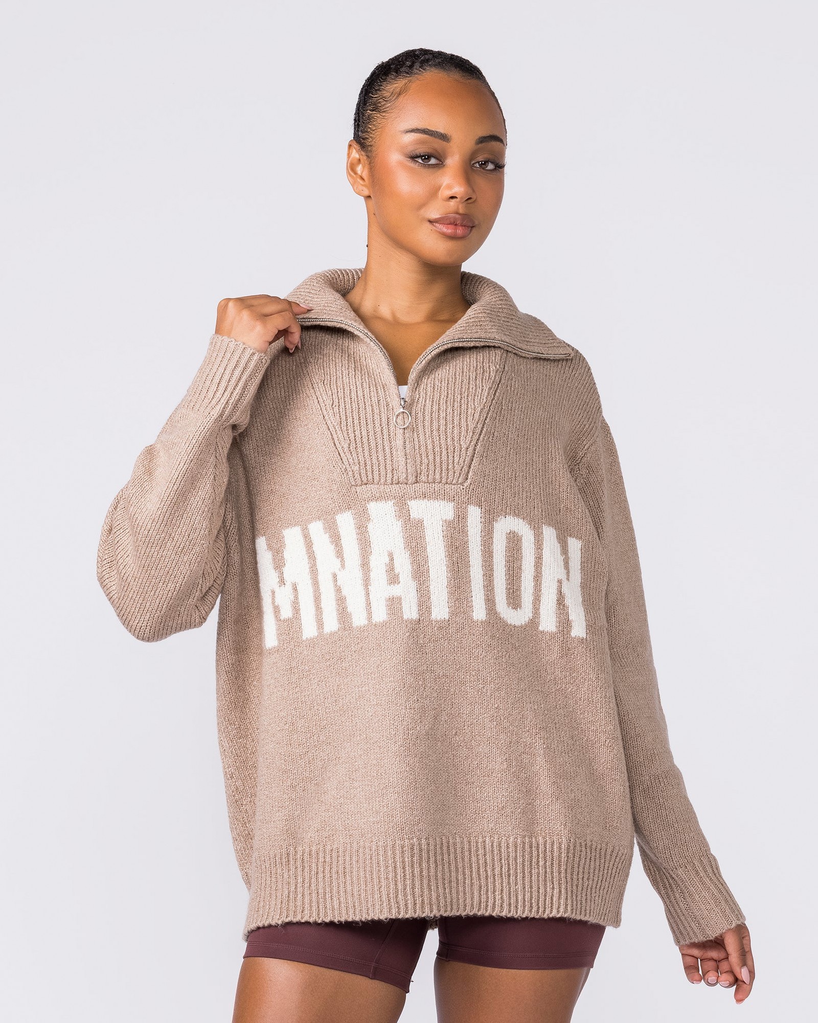 Heritage Oversized Knit - Fossil