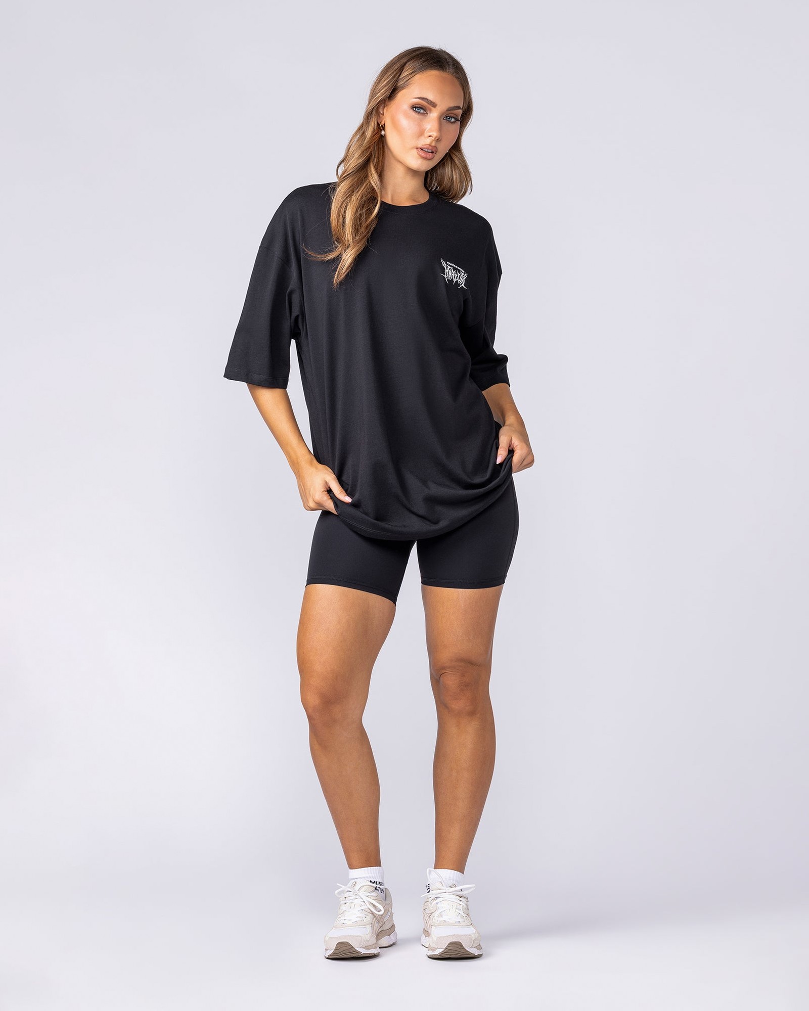 Gothic Oversized Tee - Black
