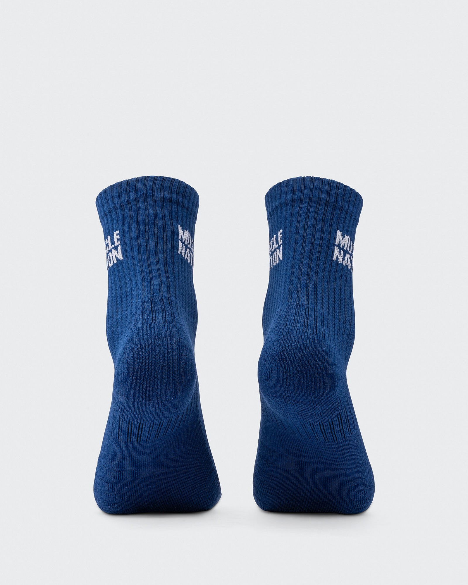Womens Essential Crew Socks (3x Pack) - Navy / Hawaiian Blue / Off White