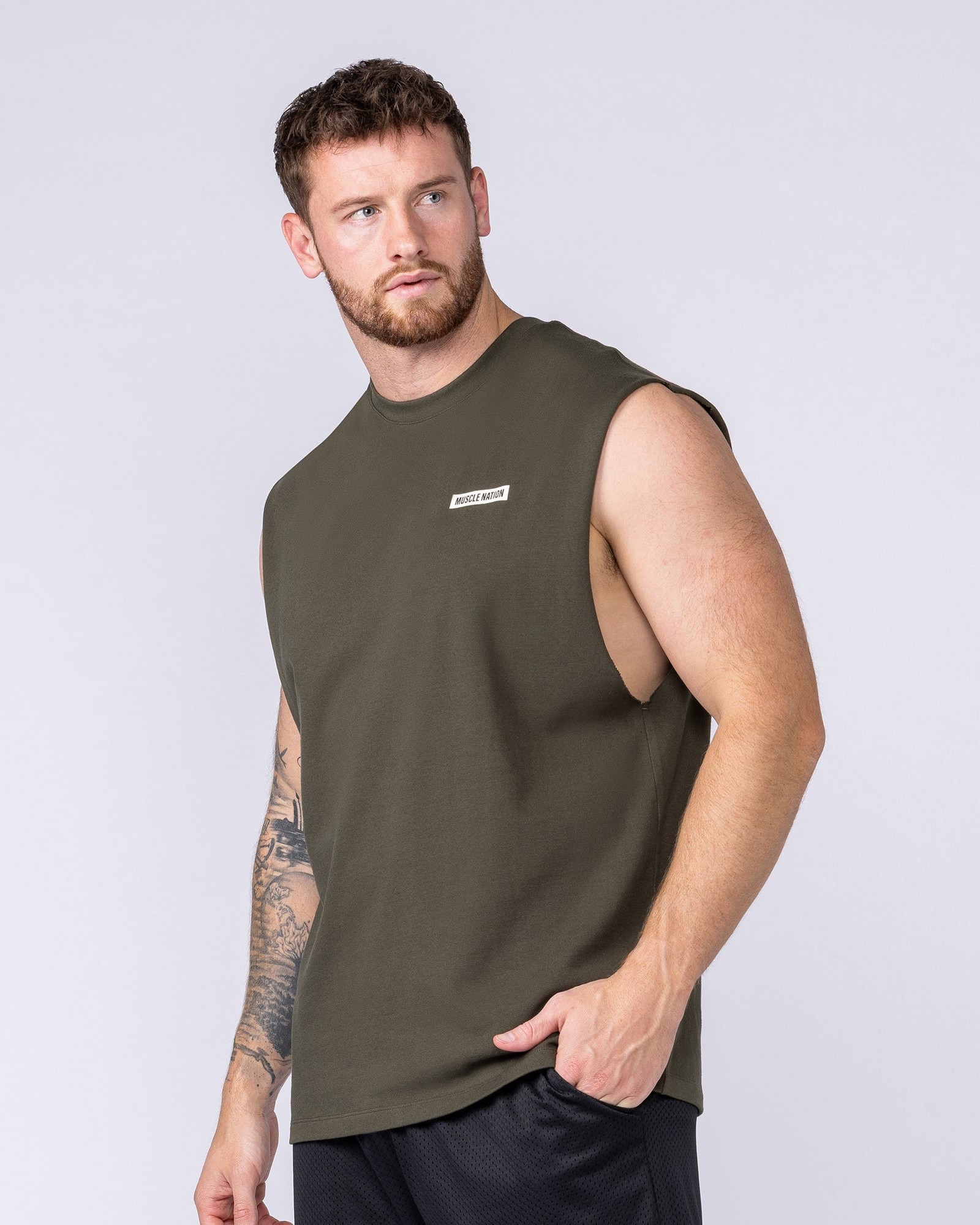 Athletic Division Muscle Tank - Dark Khaki