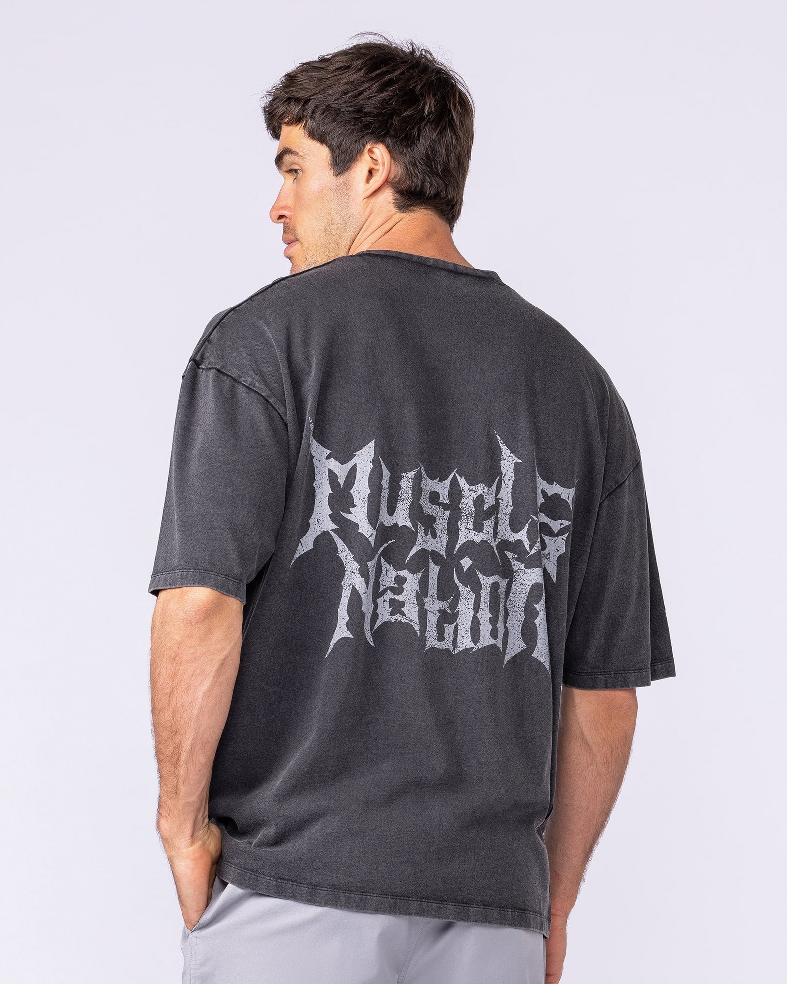 Metal Oversized Vintage Tee - Washed Black