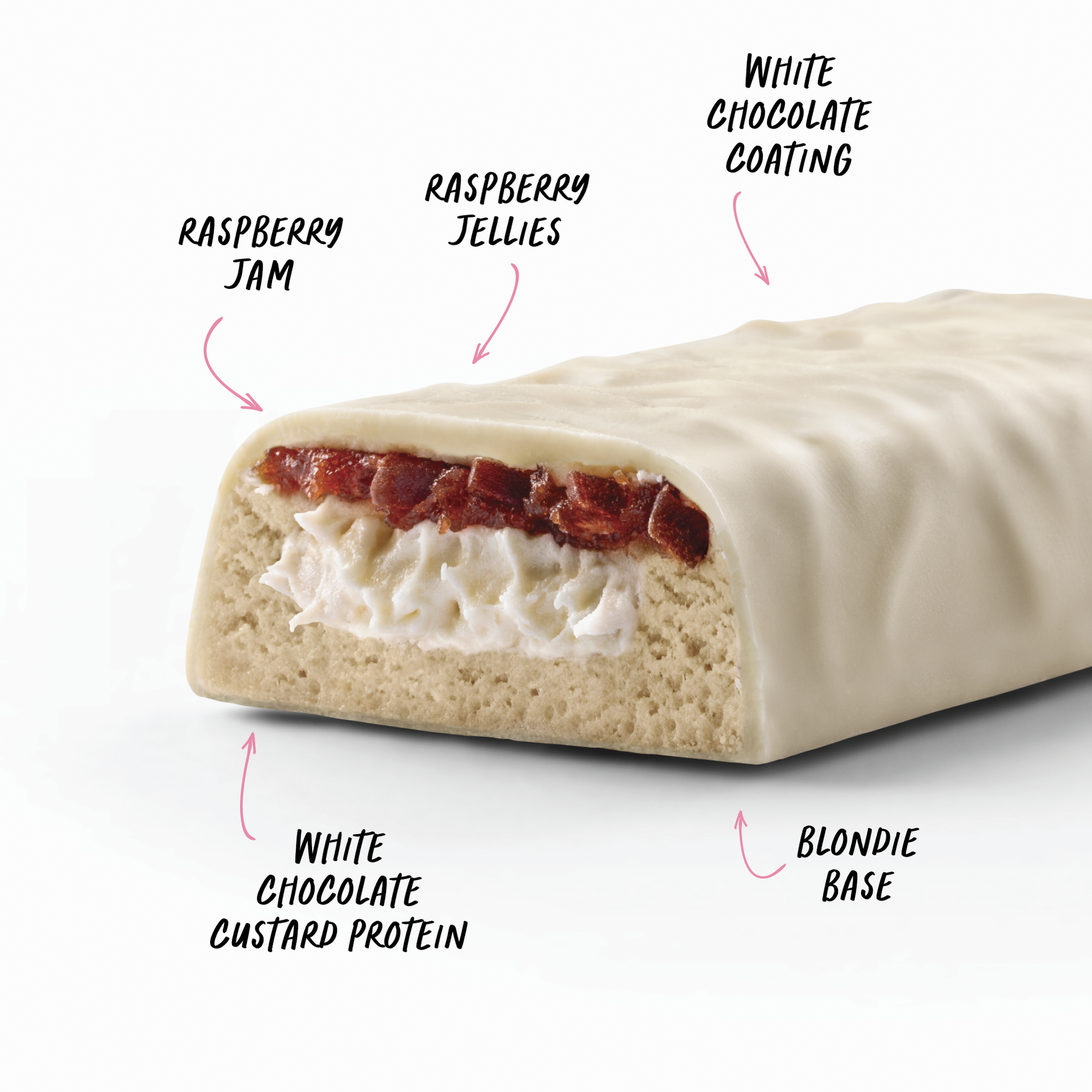 CUSTARD Protein Bar - White Choc Raspberry - Box of 12