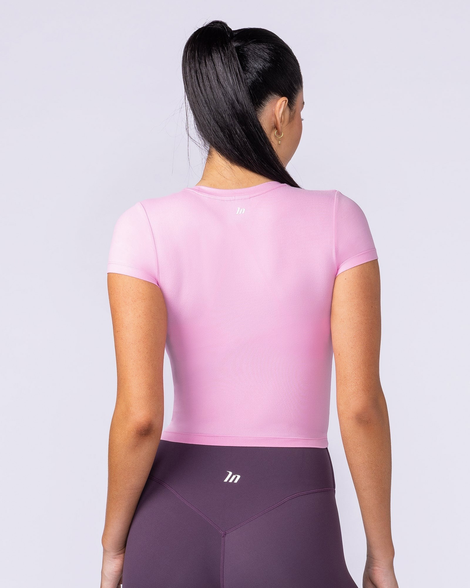 Essential Cropped Tee - Pink Pony