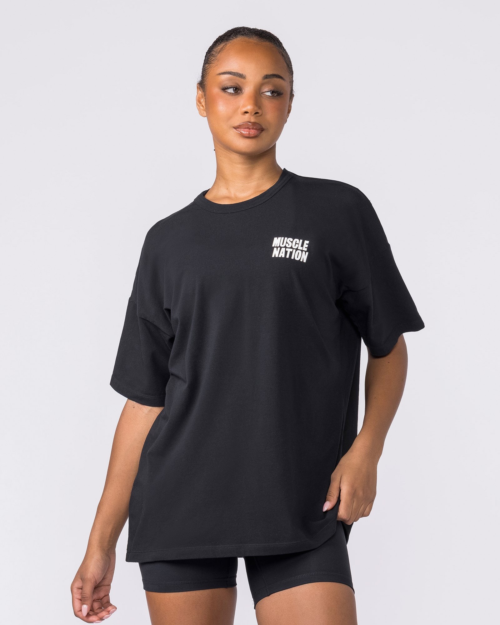 Kick-Start Oversized Tee - Black