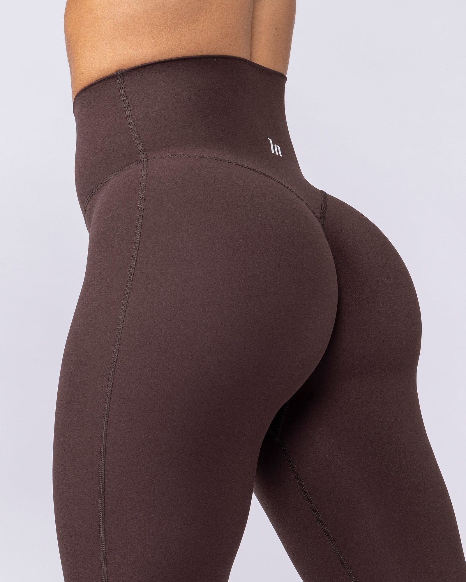 Aura Peachy High Invisible Scrunch Ankle Leggings - Cocoa