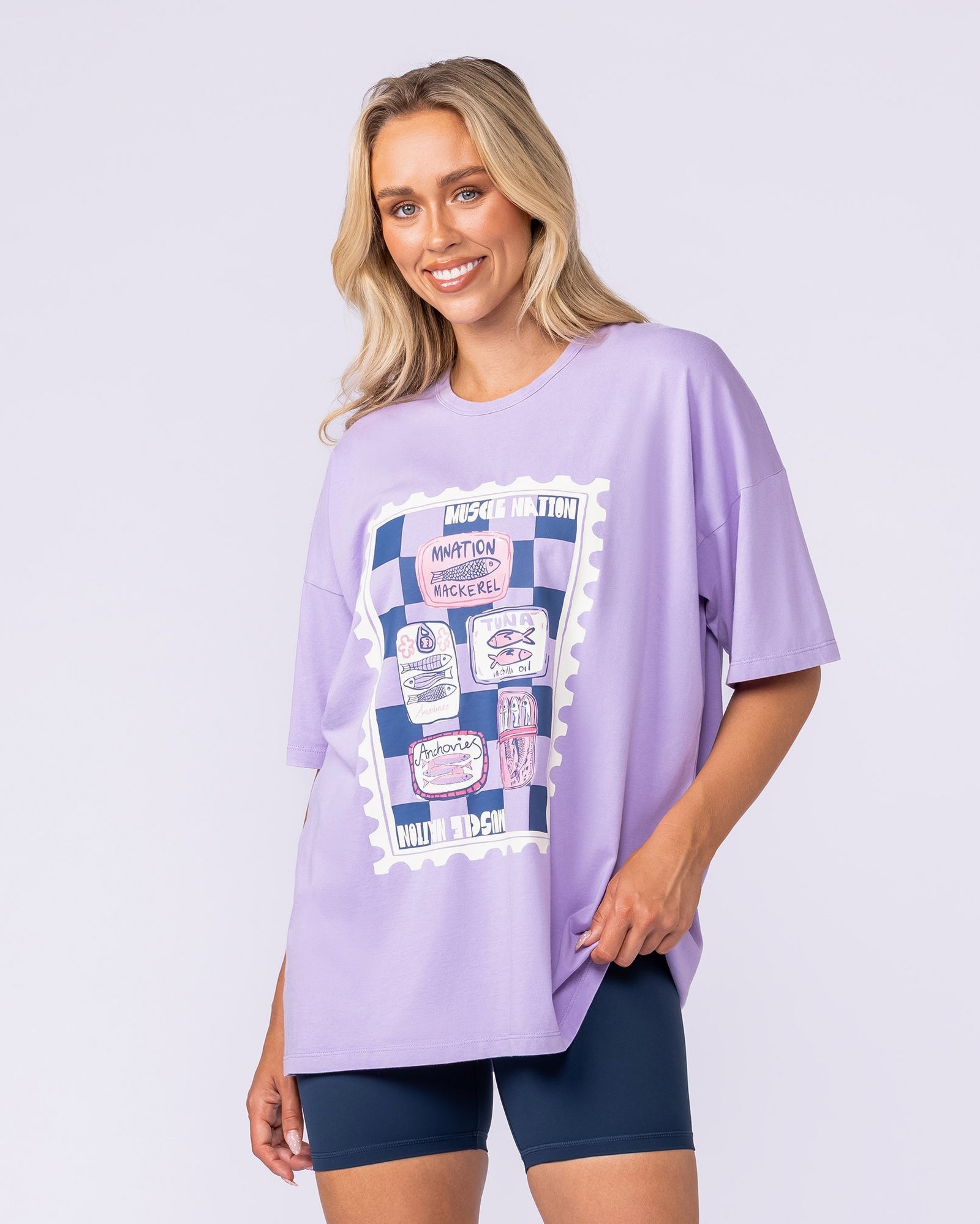 Sardina Oversized Vintage Tee - Washed Iris