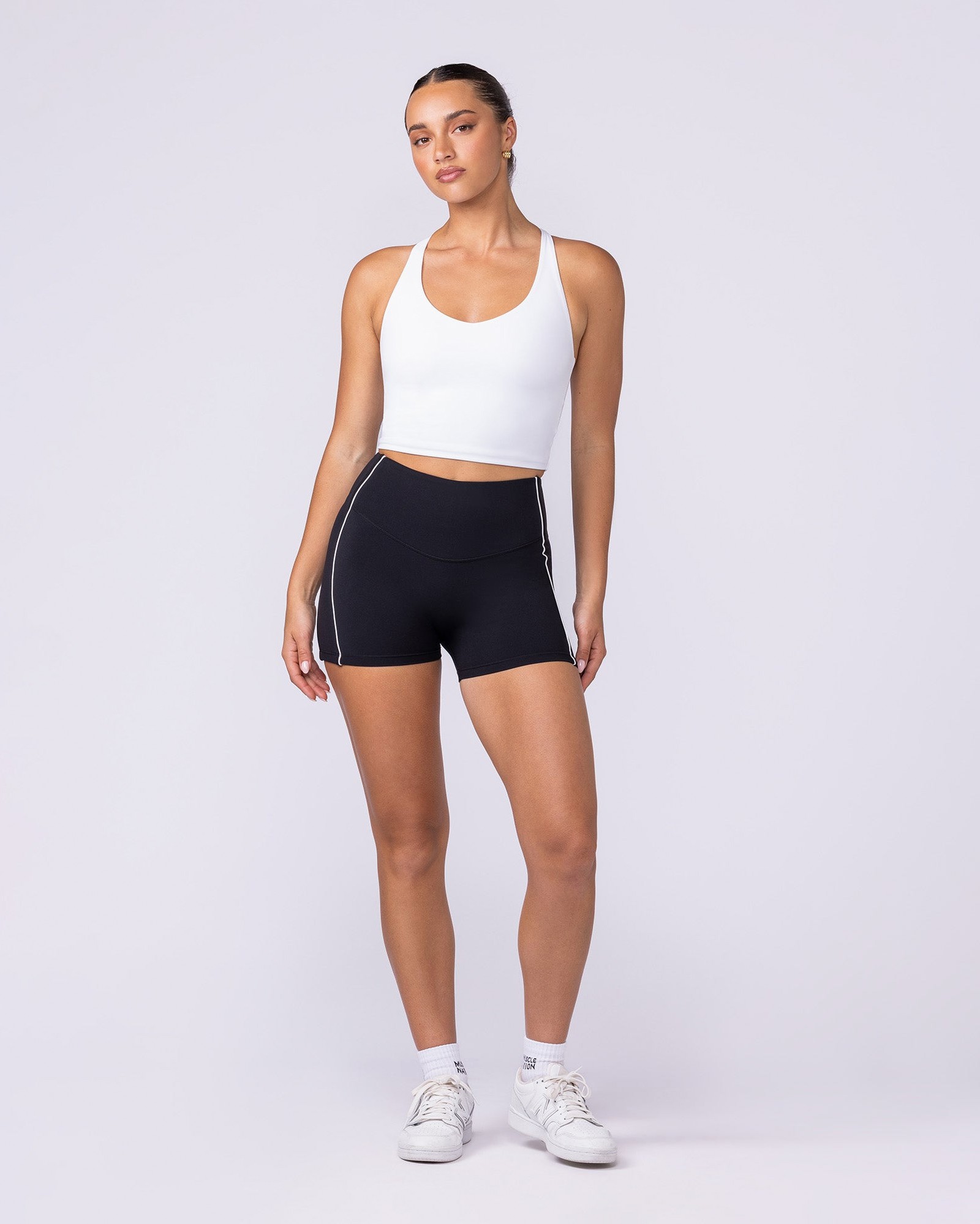 Active Form Cropped Tank - White