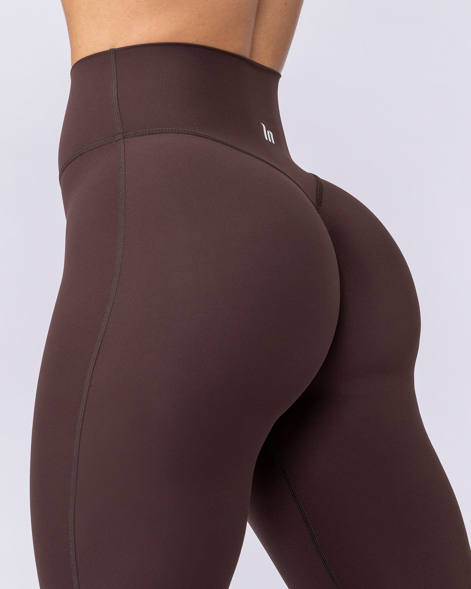 Aura Peachy Invisible Scrunch Ankle Leggings - Cocoa