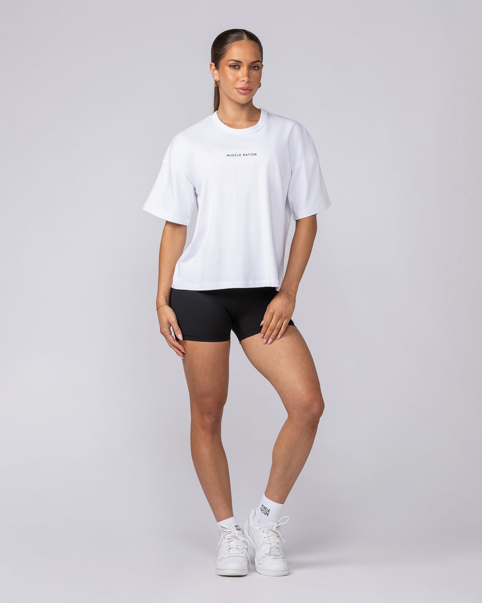 Boxy Fit Tee - White