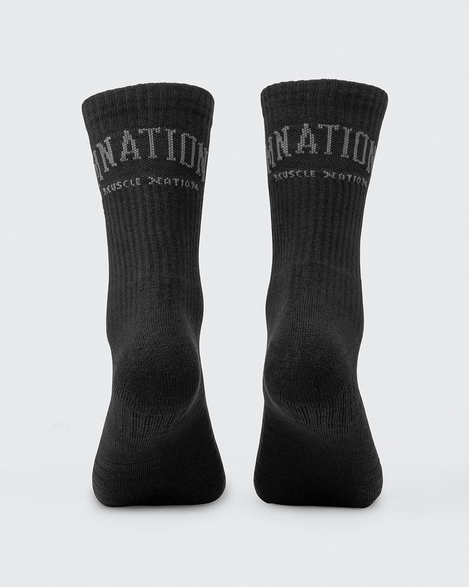 Mens Varsity Crew Sock (2x Pack) - Black