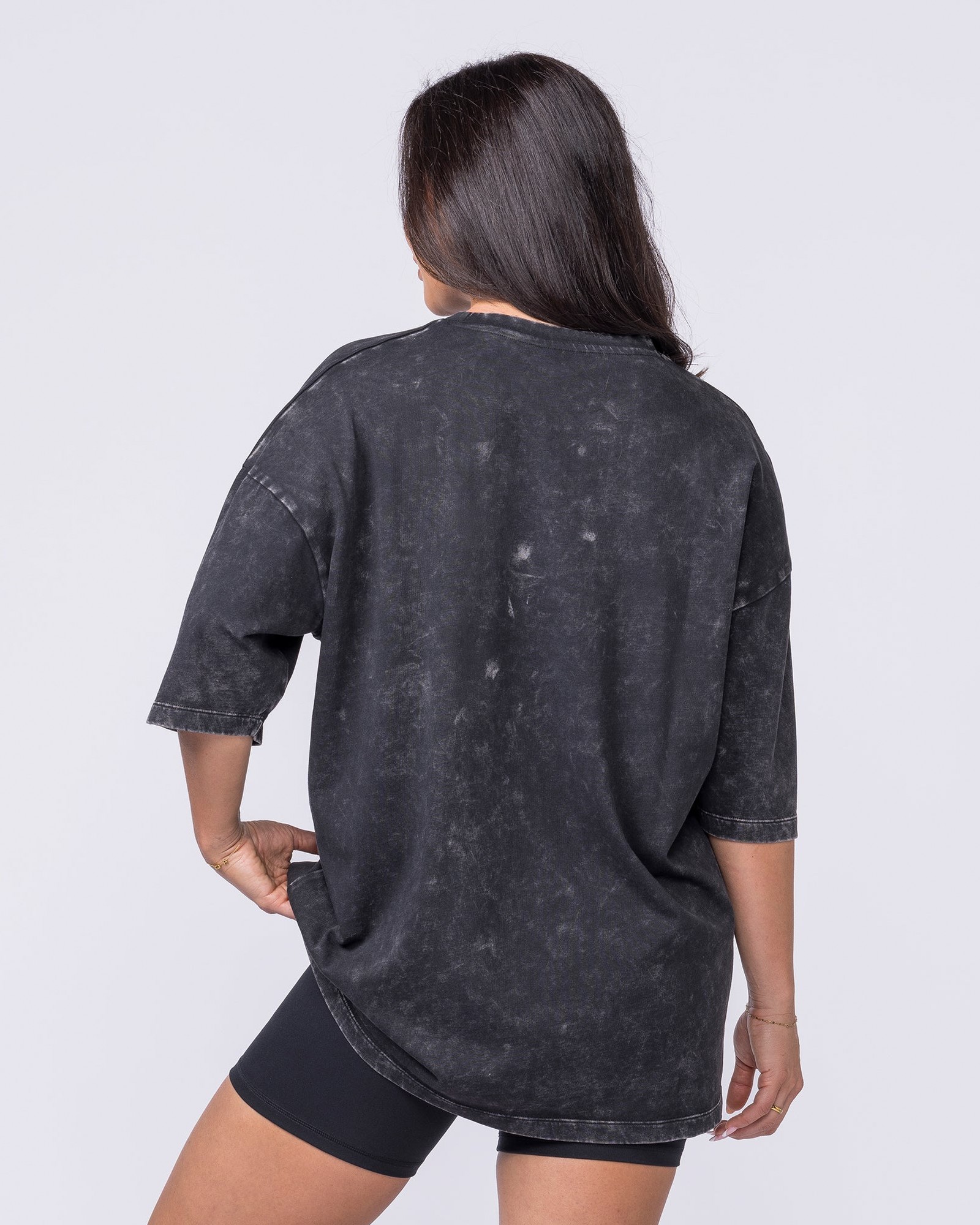 Full Throttle Oversized Vintage Tee - Washed Black