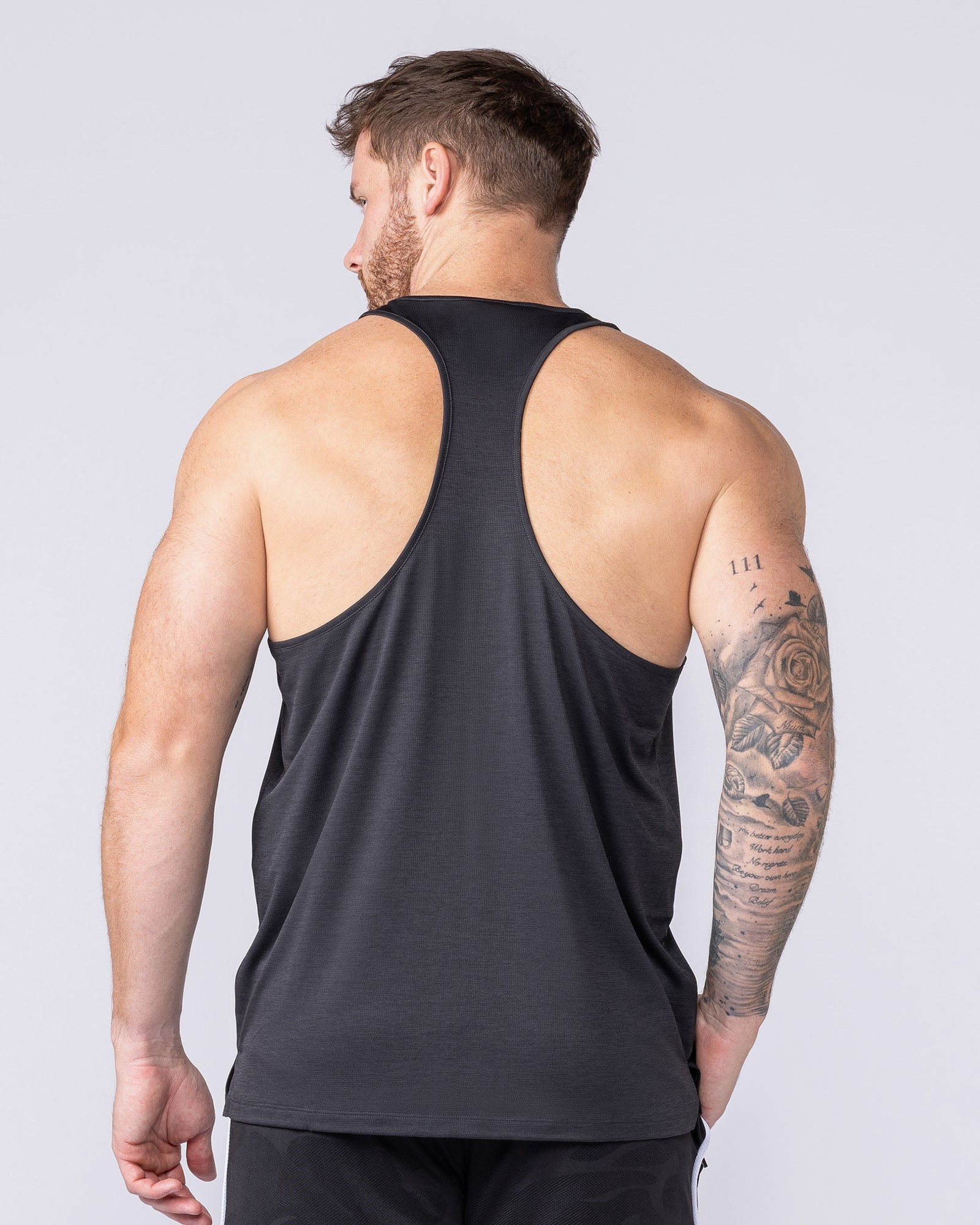 Aero Y Back Singlet - Black