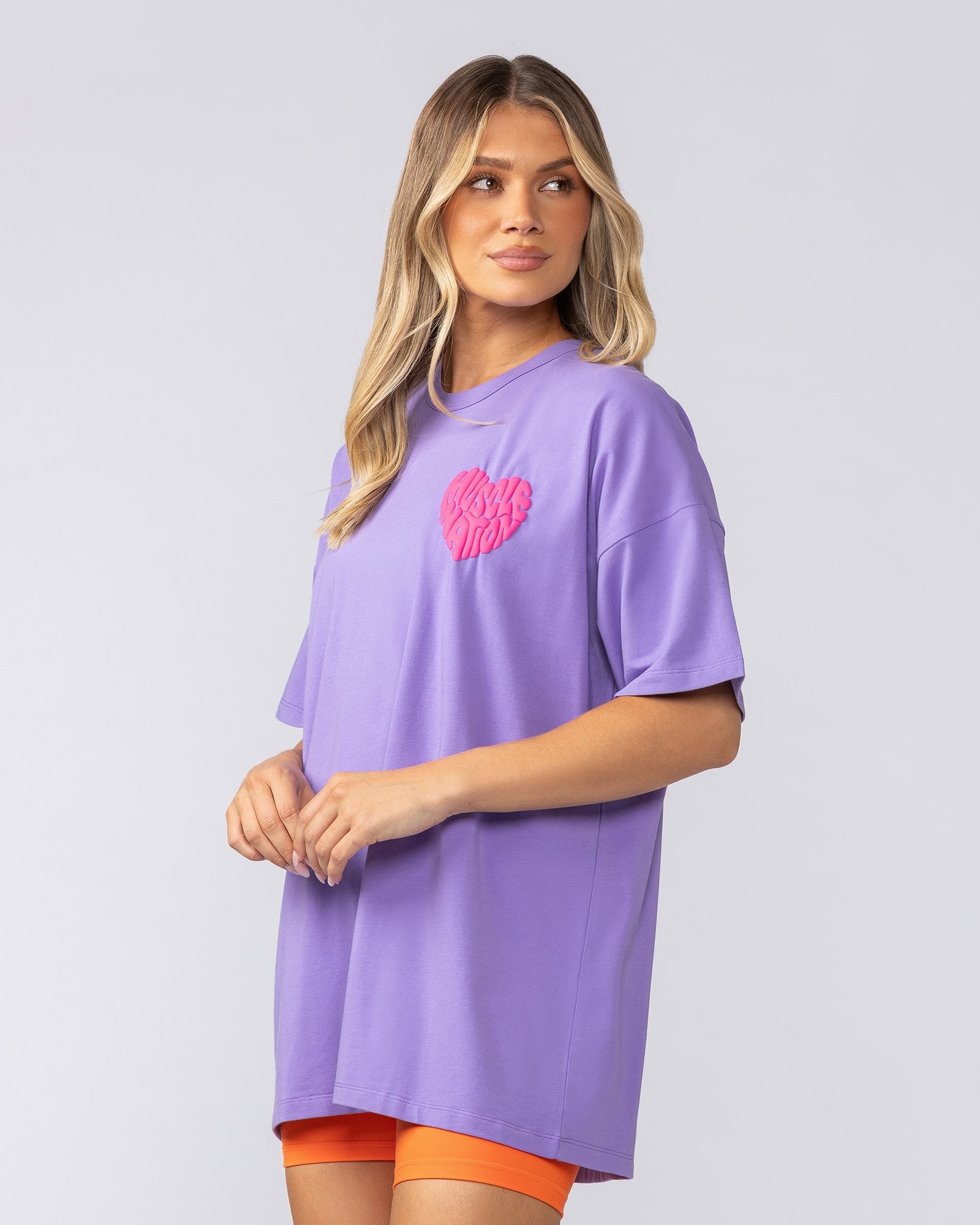 Peachy Oversized Tee - Orchid