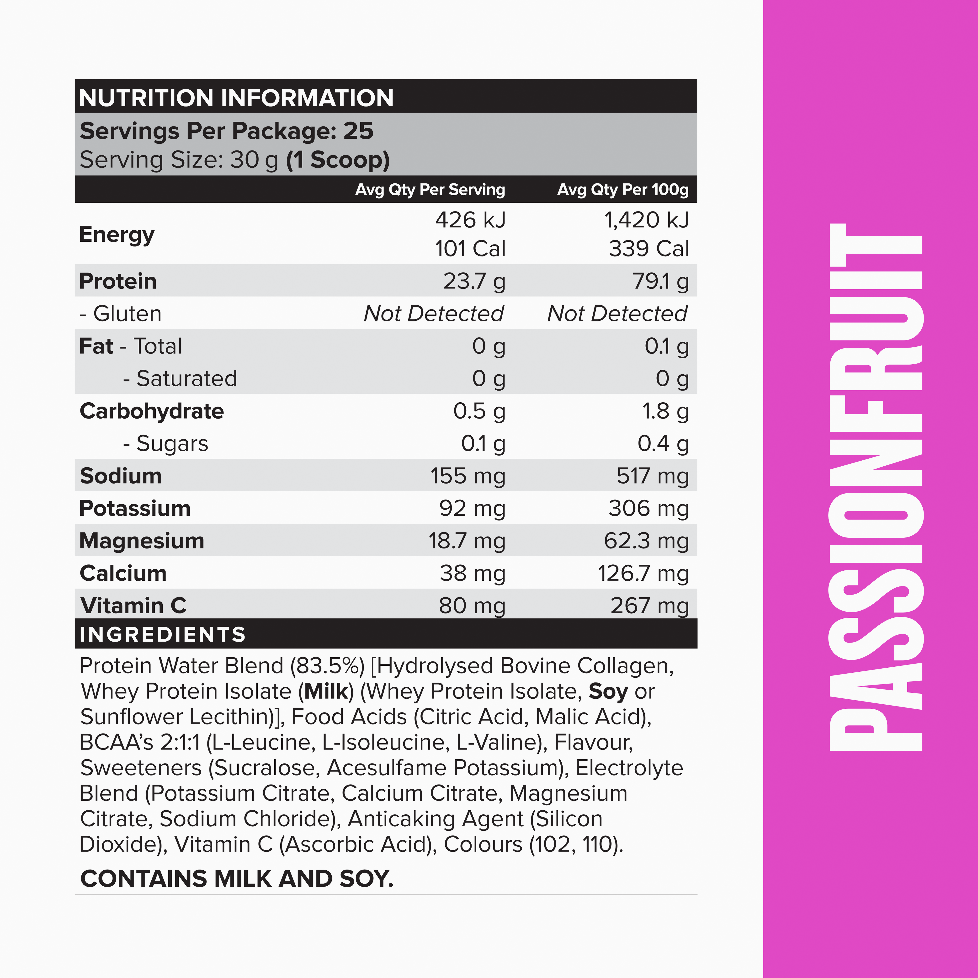 PROTEIN WATER - Passionfruit - 25 serves