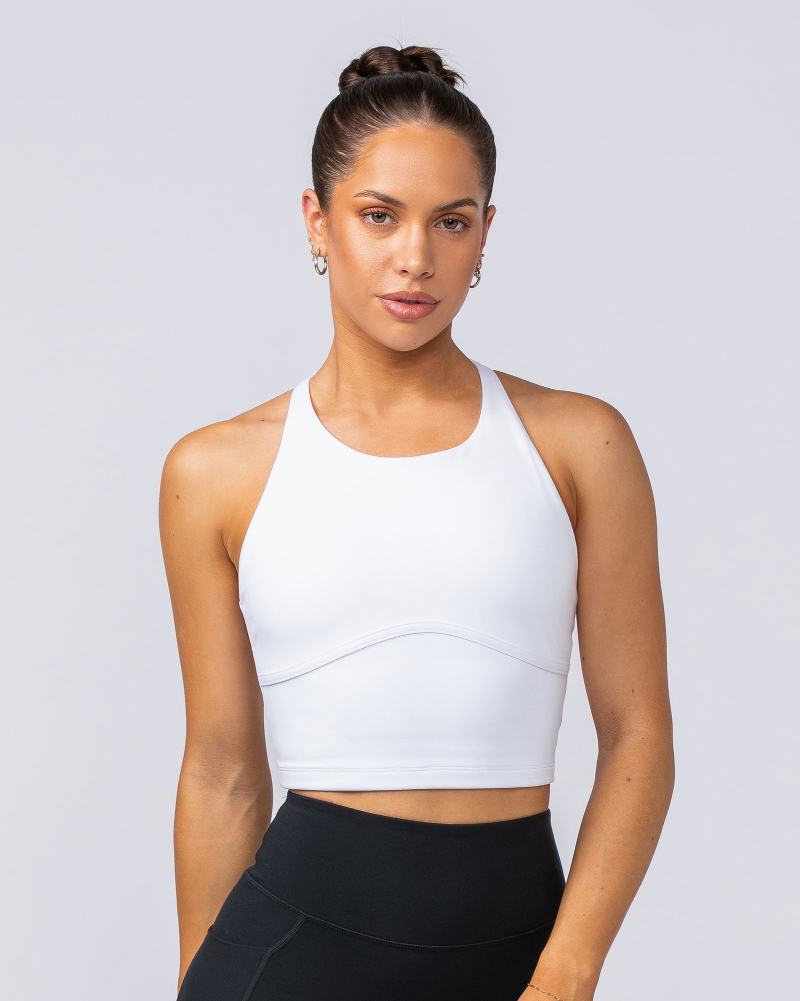 Limitless Cropped Active Tank - White