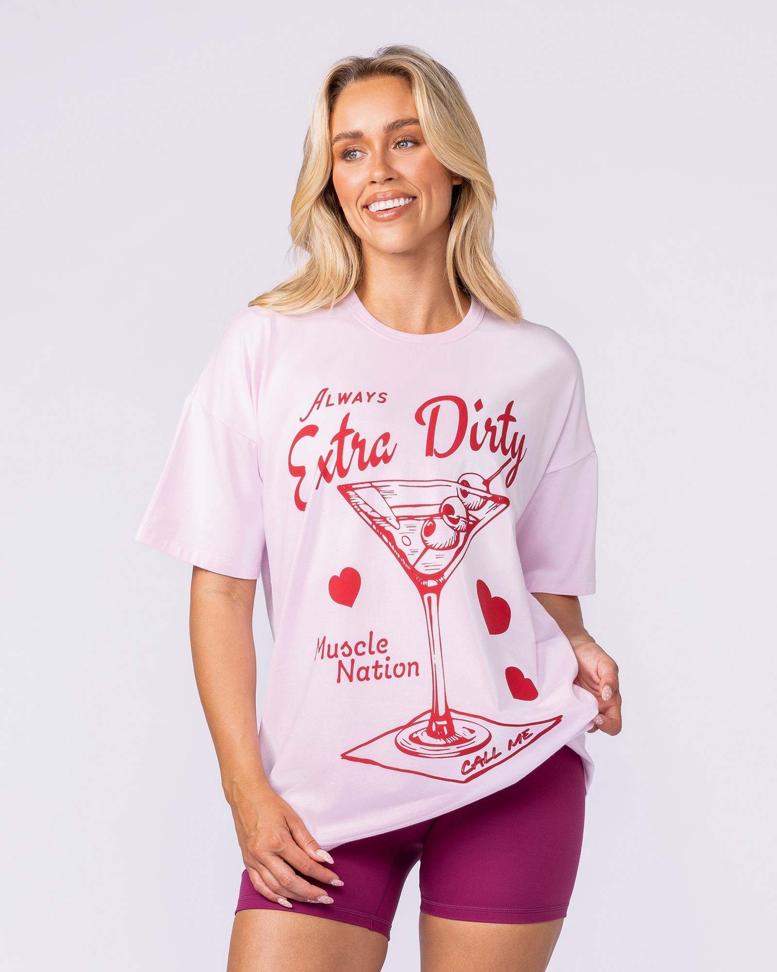 Extra Dirty Oversized Tee - Pink Lady