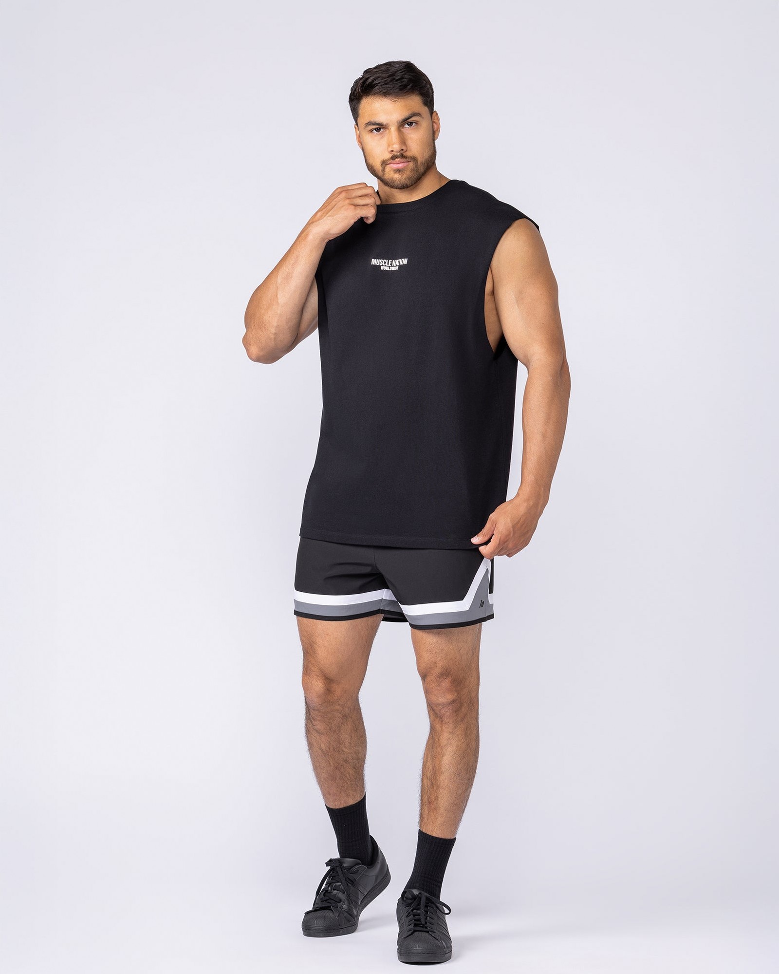 Player 4" Active Shorts - Black / Tornado