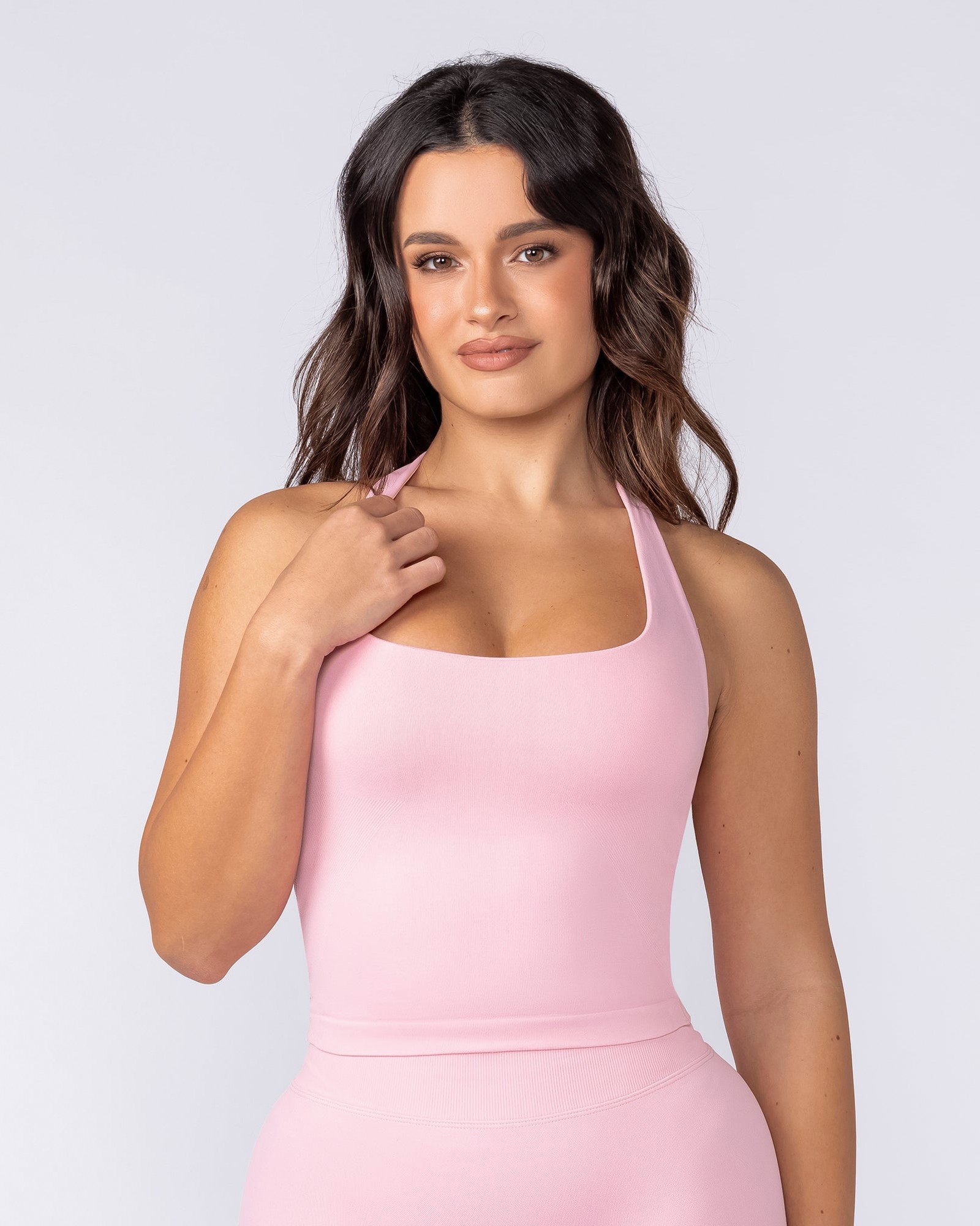 Sculpt Seamless Halter Bra Tank - Sweetpea