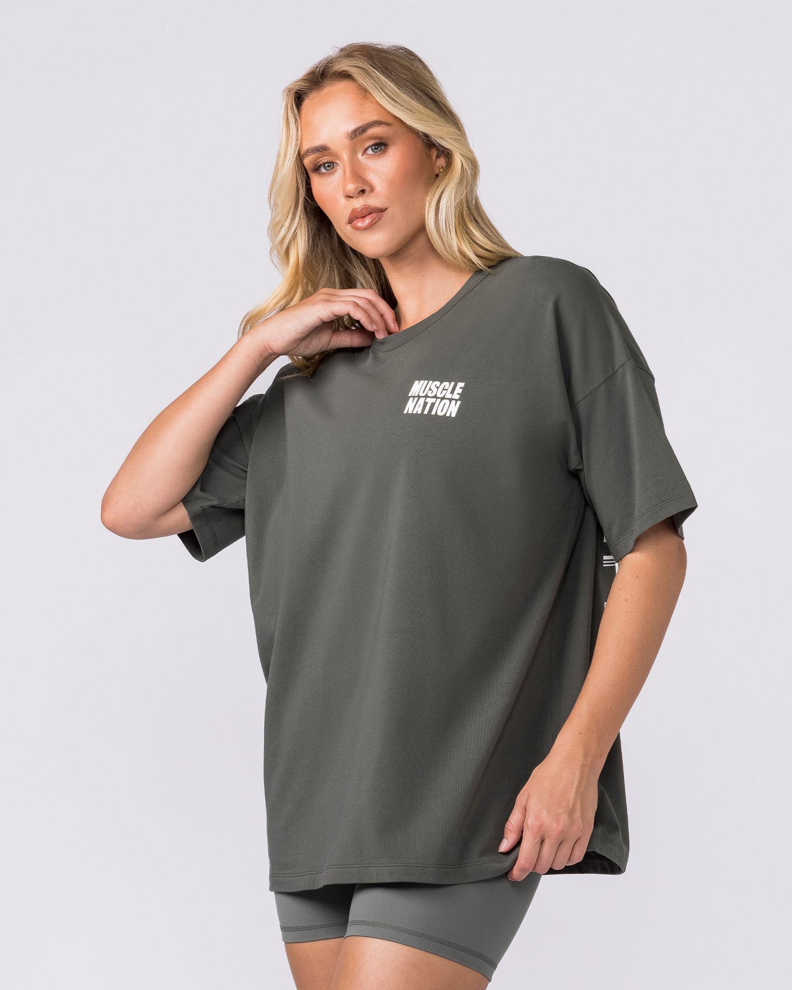 Kick-Start Oversized Tee - Dark Botanica