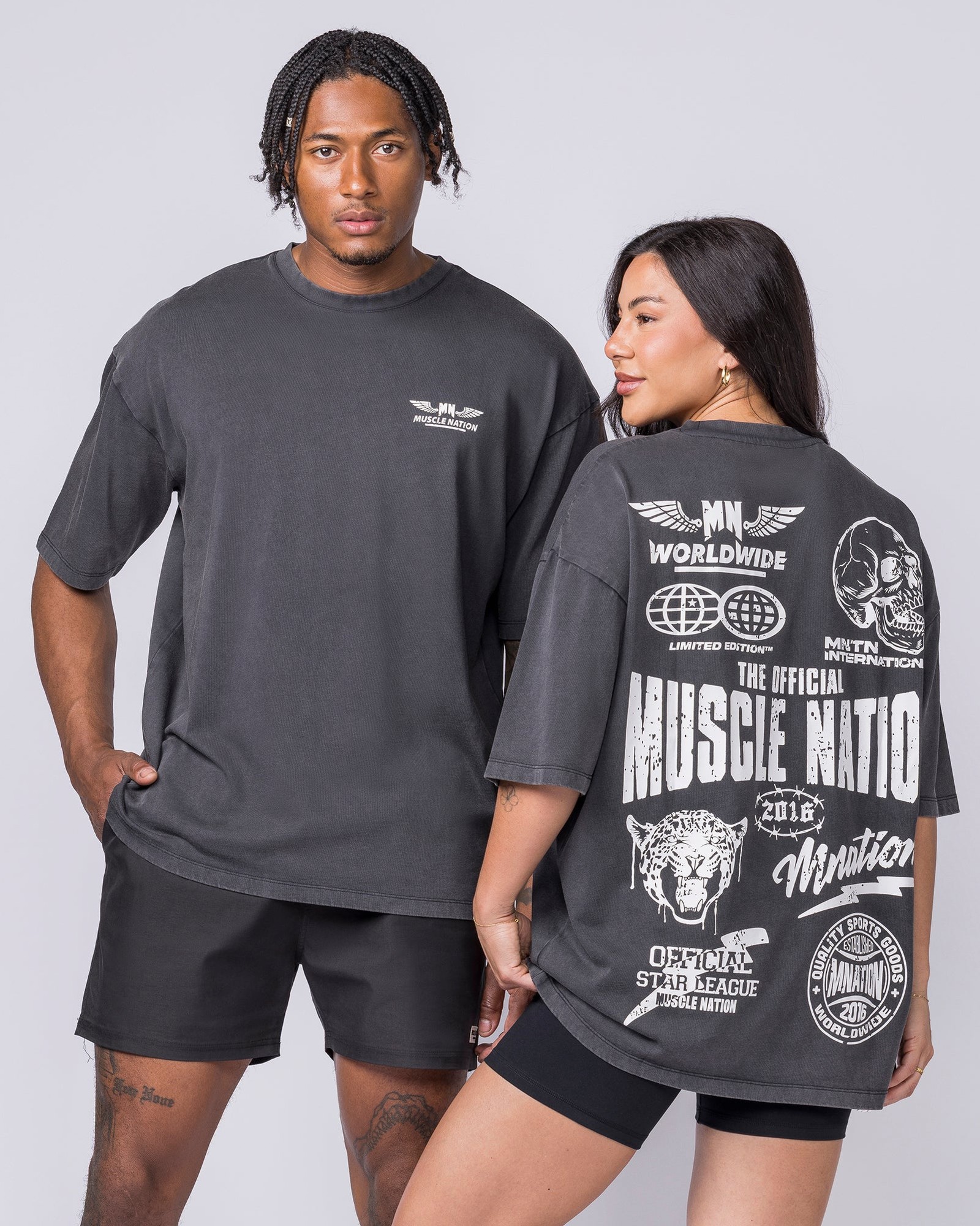 Archives Oversized Vintage Tee - Washed Black