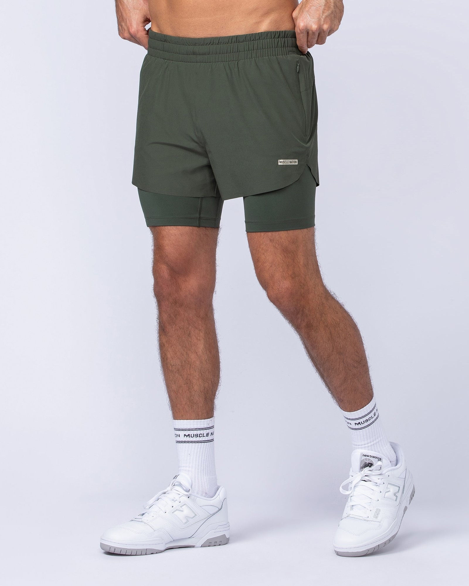 Hybrid 3" Shorts - Dark Khaki