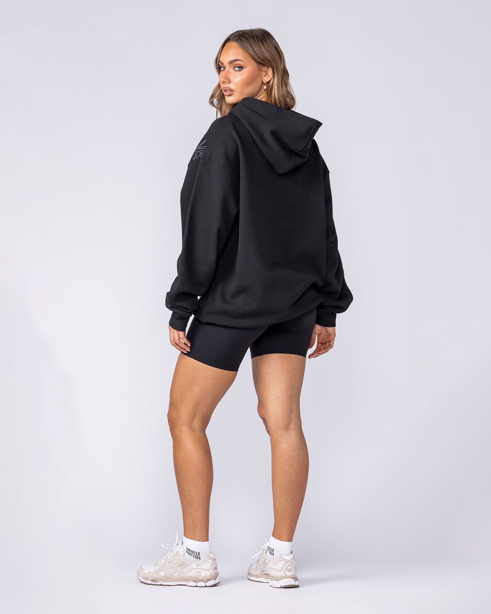 Gothic Oversized Hoodie - Black