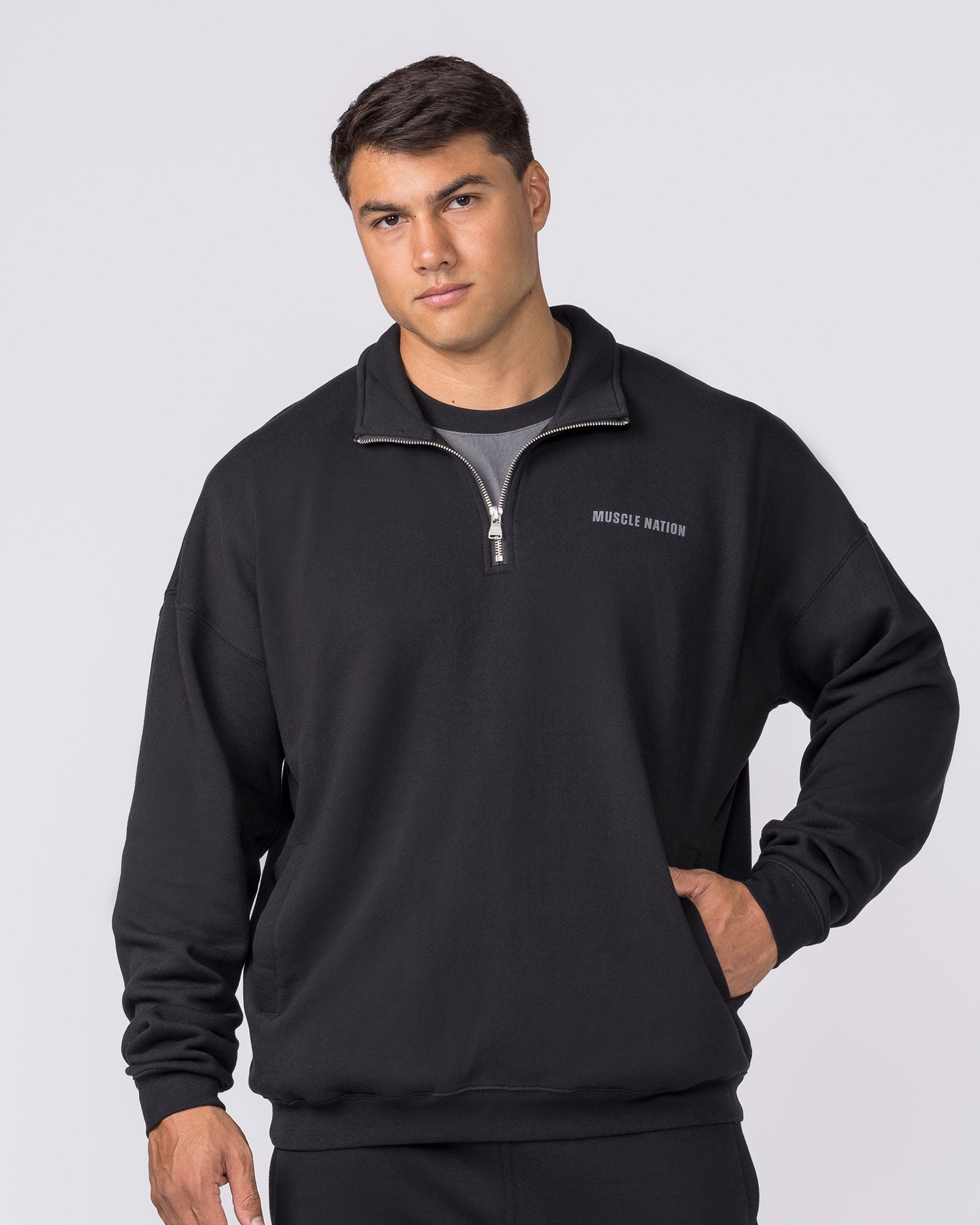 Essential Quarter Zip - Black