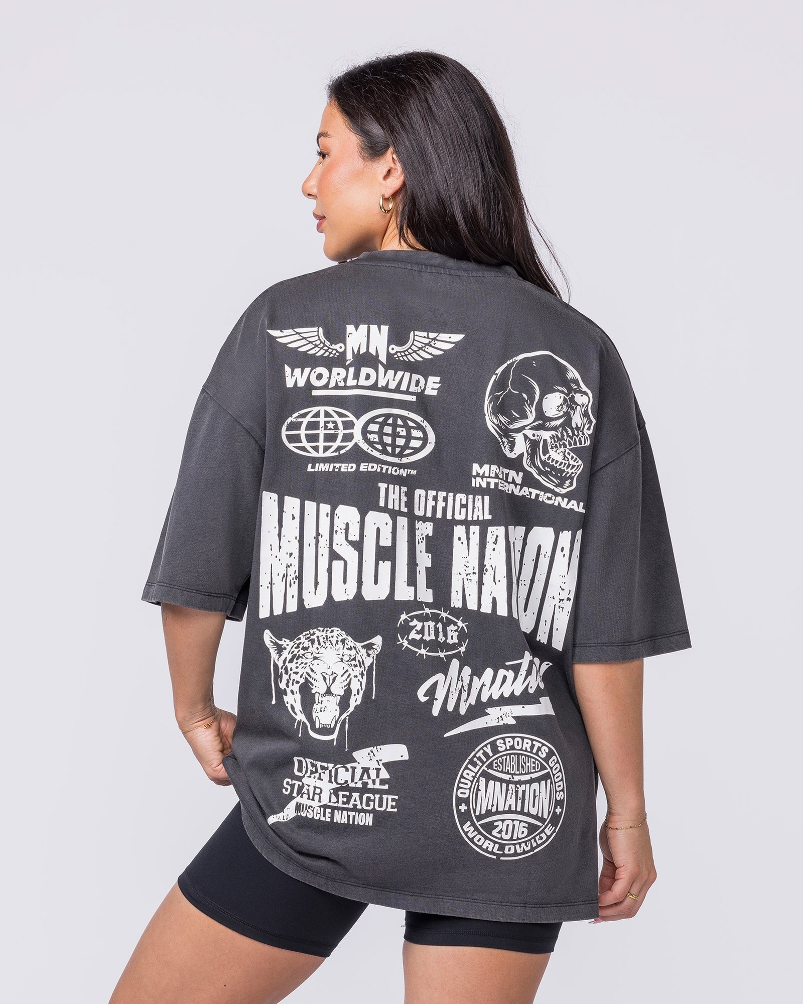 Archives Oversized Vintage Tee - Washed Black