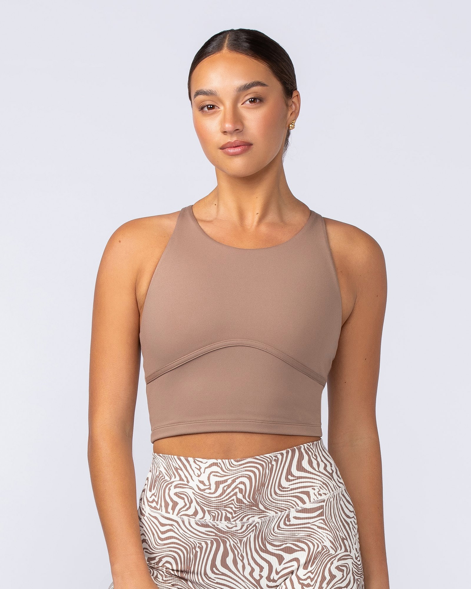 Limitless Cropped Active Tank - Cinnamon
