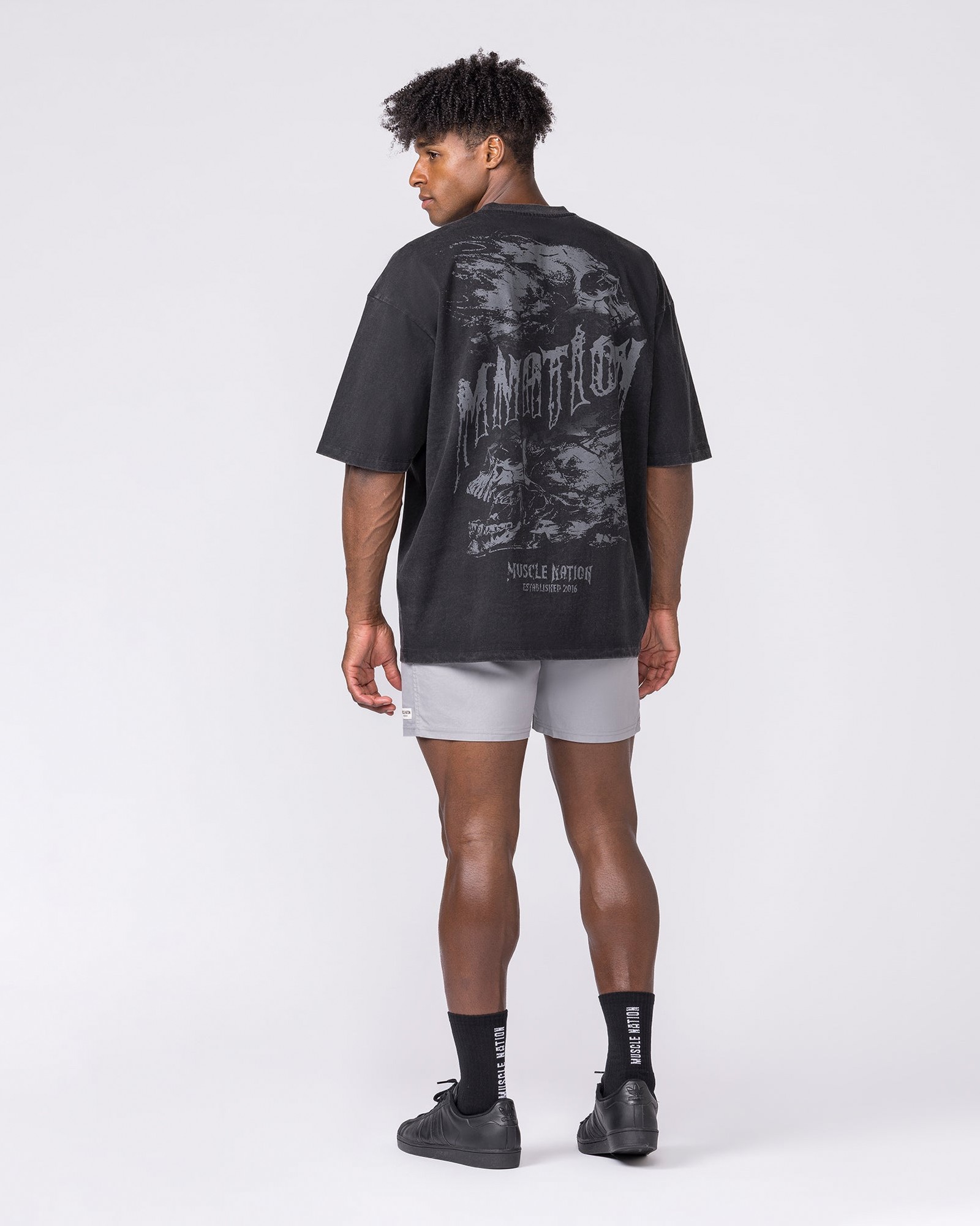 Ruins Oversized Vintage Tee - Washed Black