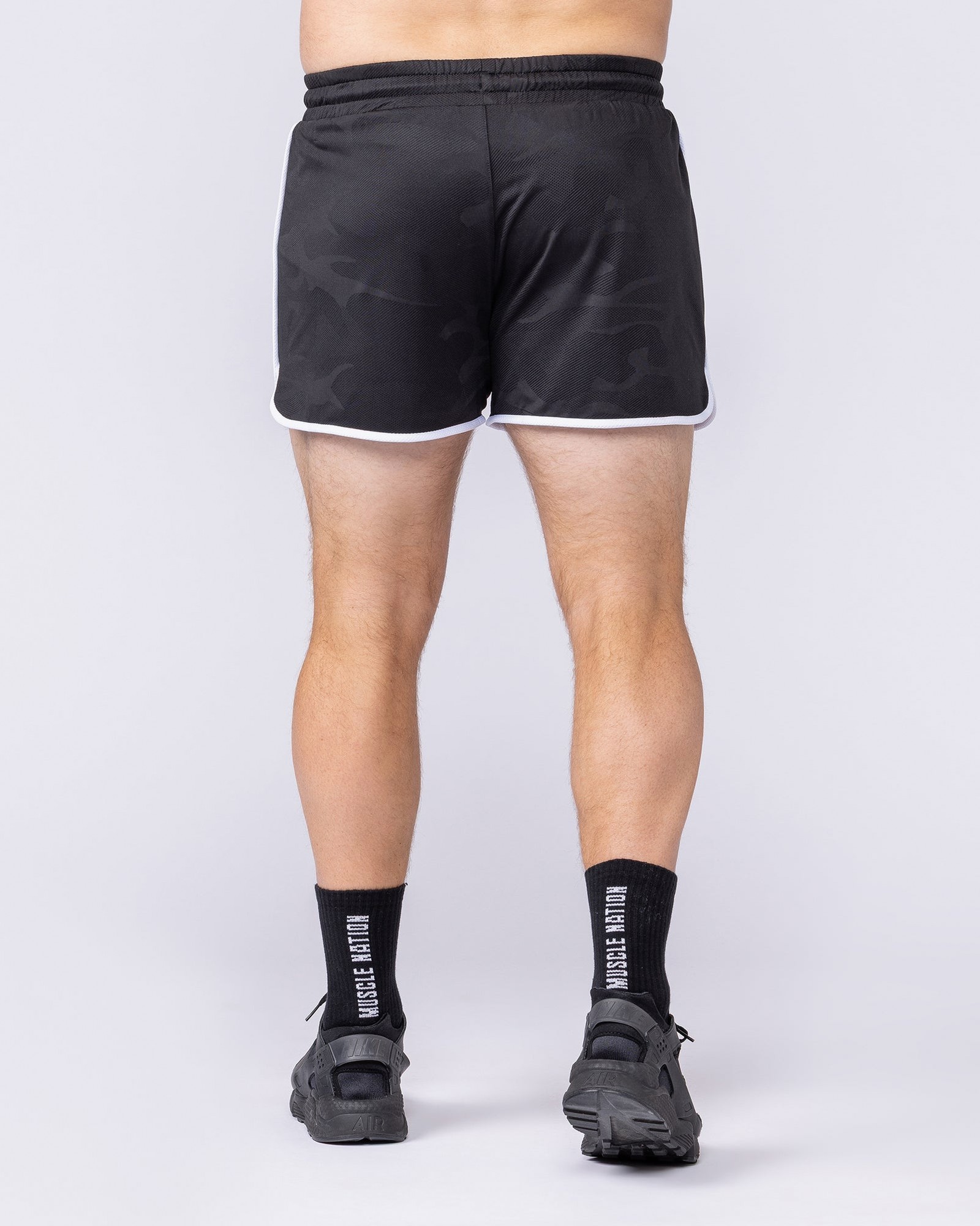 Tech Camo Retro Shorts - Black Camo