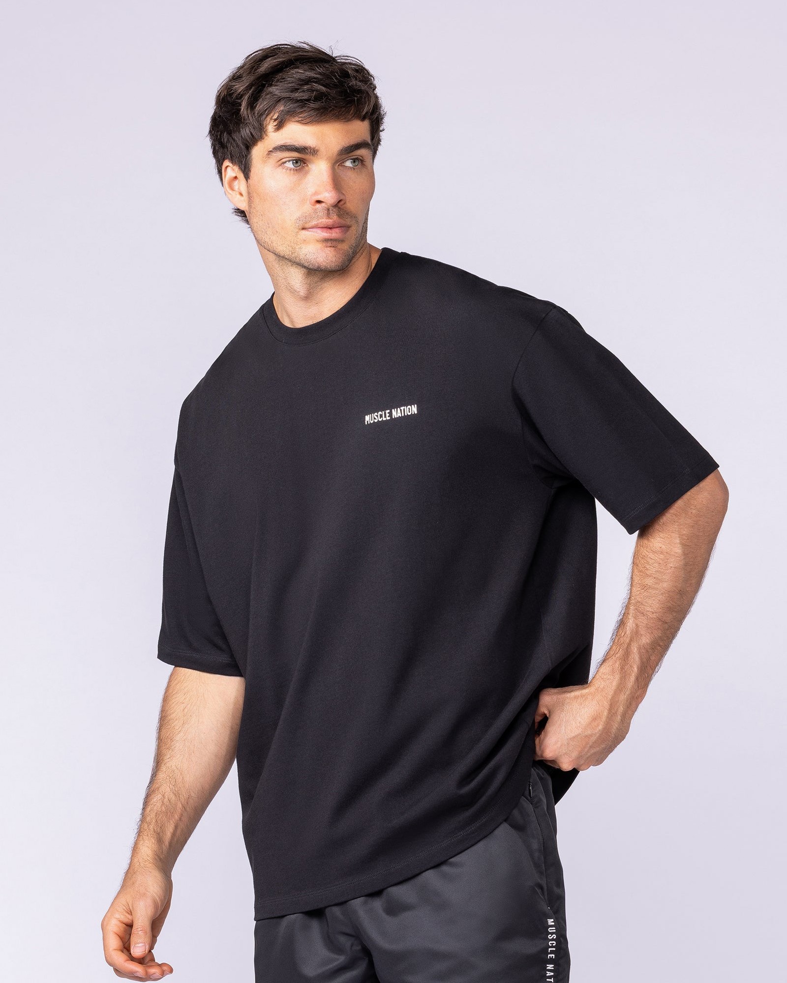 Pegasus Oversized Tee - Black