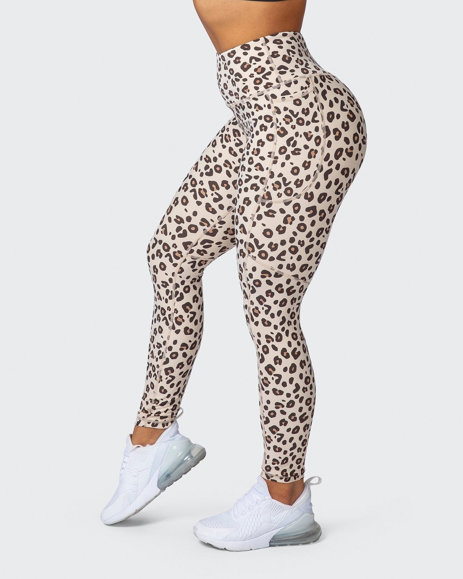 Superior Squat Pocket Ankle Length Leggings - Cheetah Print