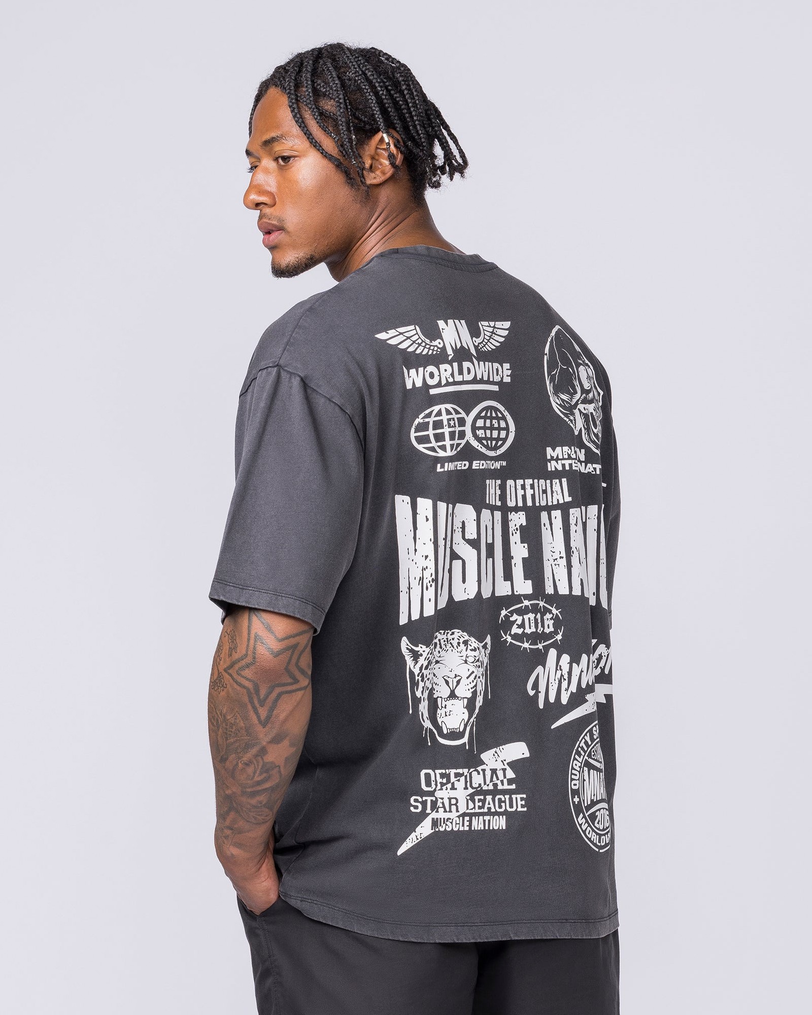Archives Oversized Vintage Tee - Washed Black