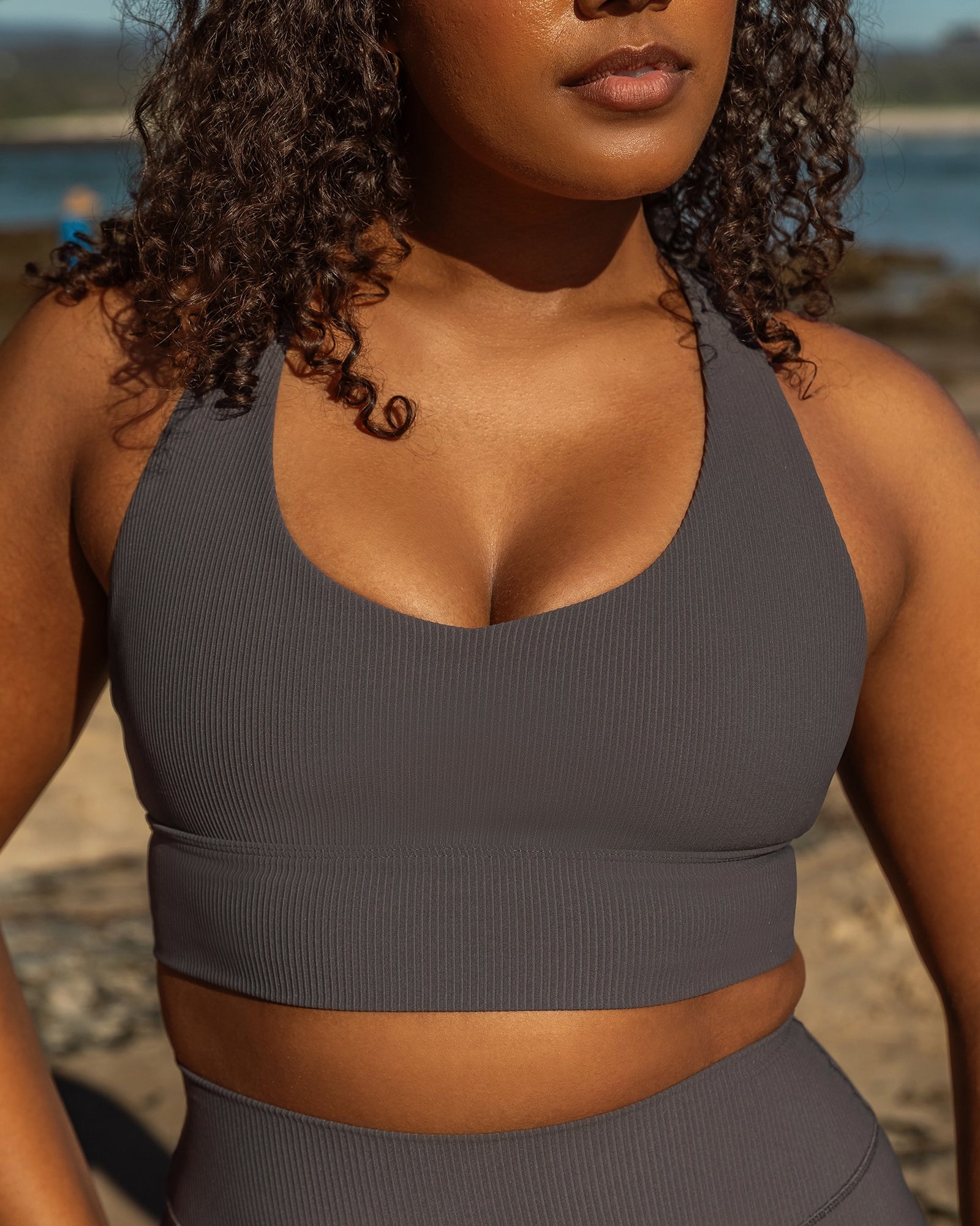 Lover Longline Rib Bra - Phantom