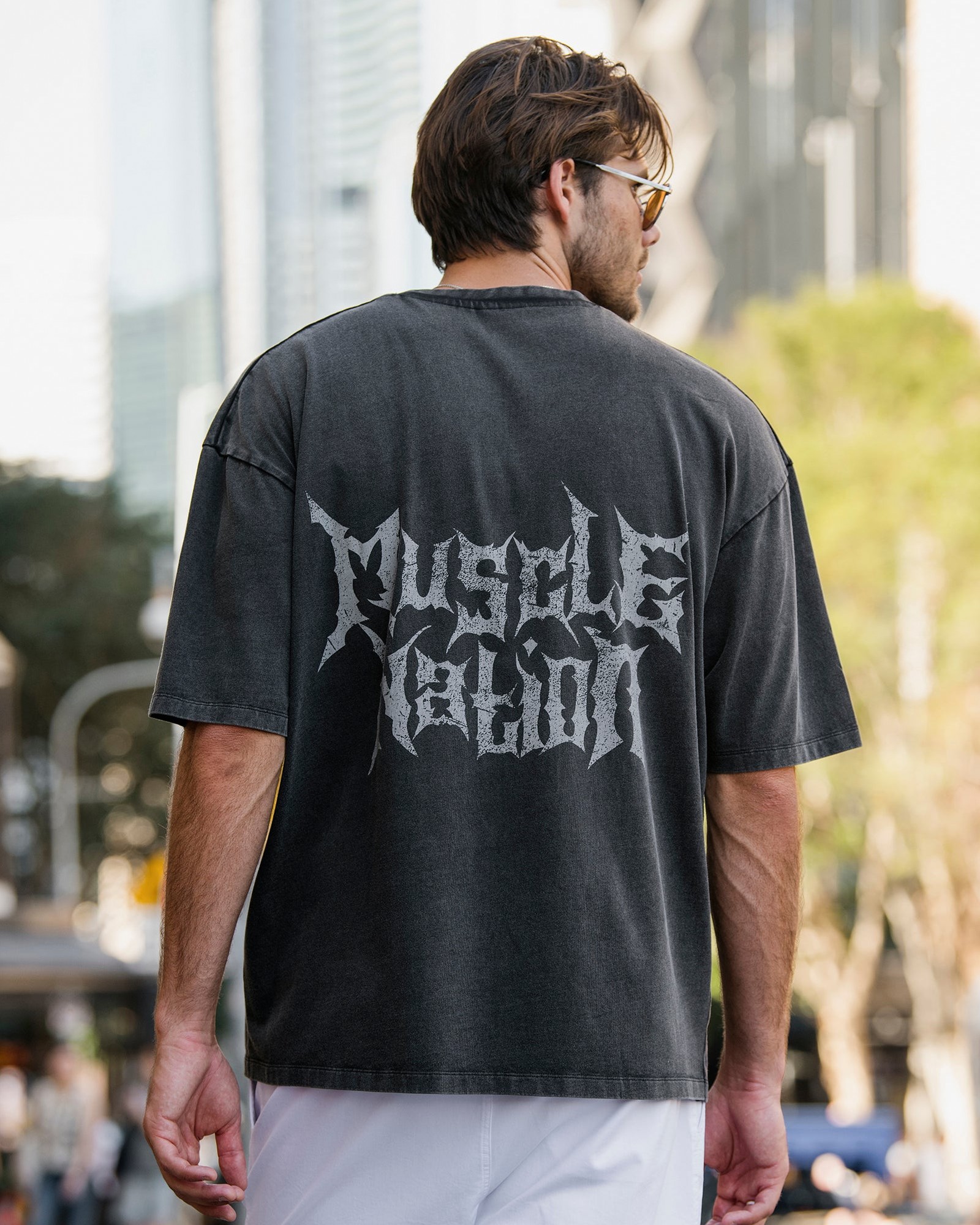 Metal Oversized Vintage Tee - Washed Black