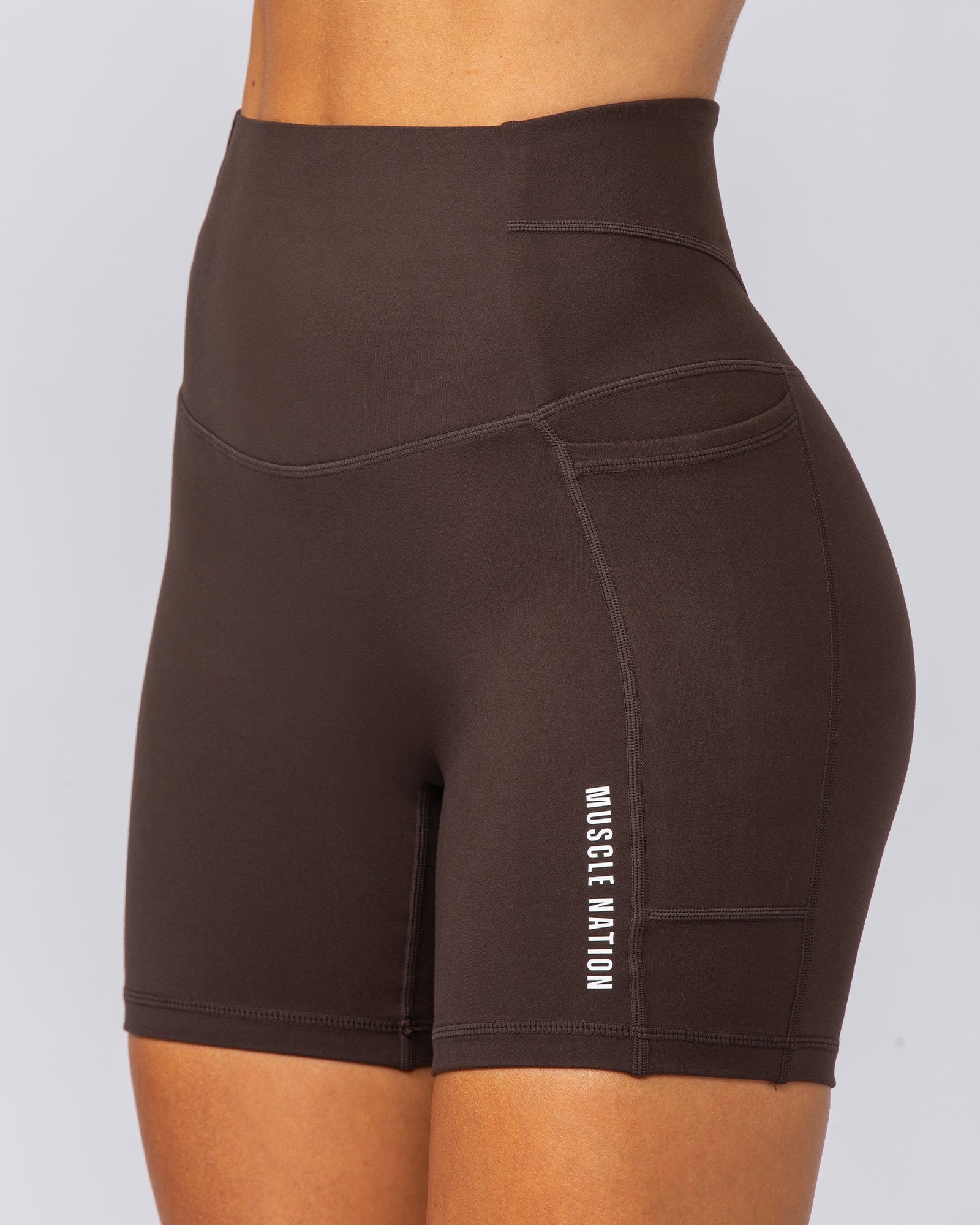 Unrivalled Everyday Pocket Bike Shorts - Cocoa