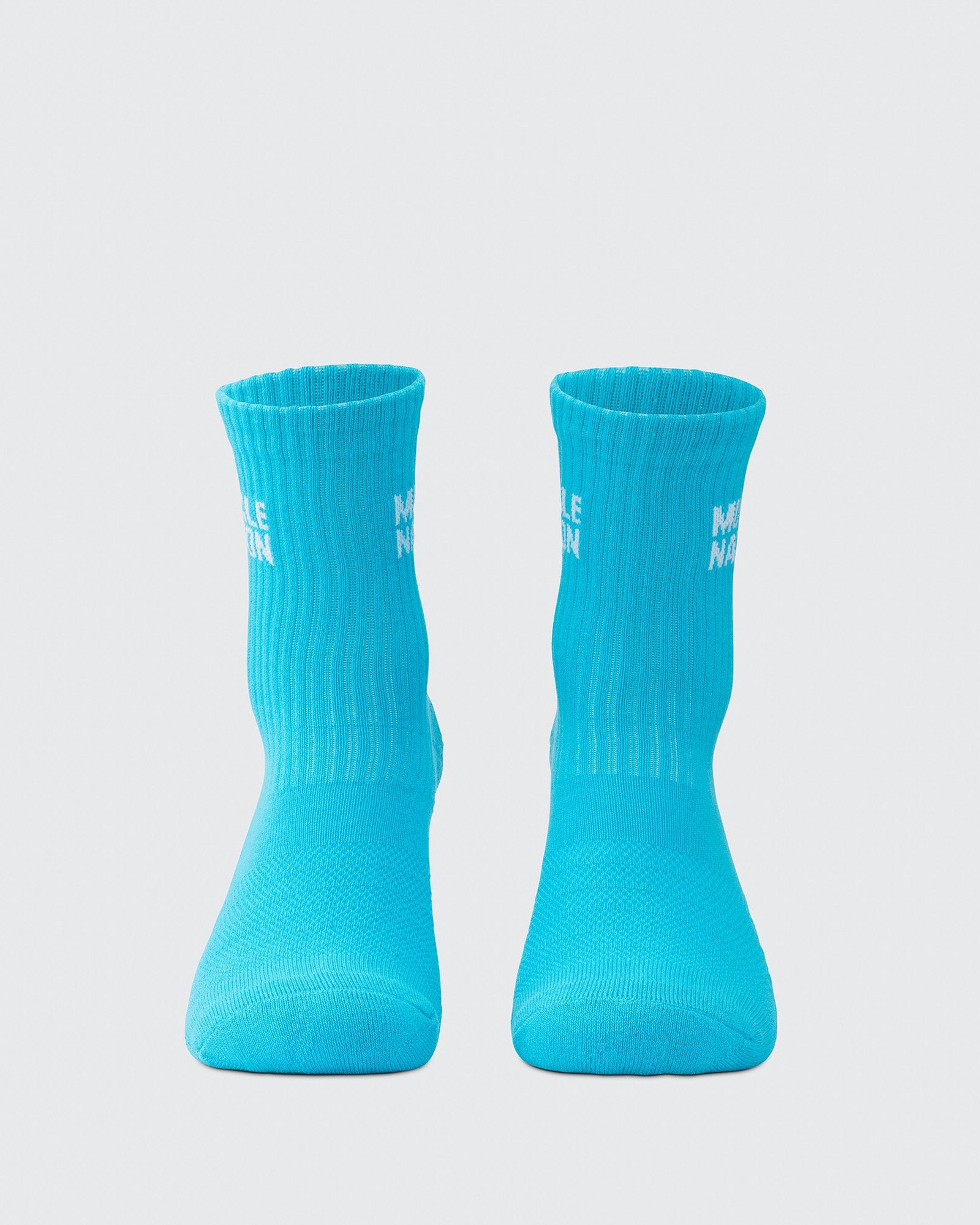 Womens Essential Crew Socks (3x Pack) - Navy / Hawaiian Blue / Off White