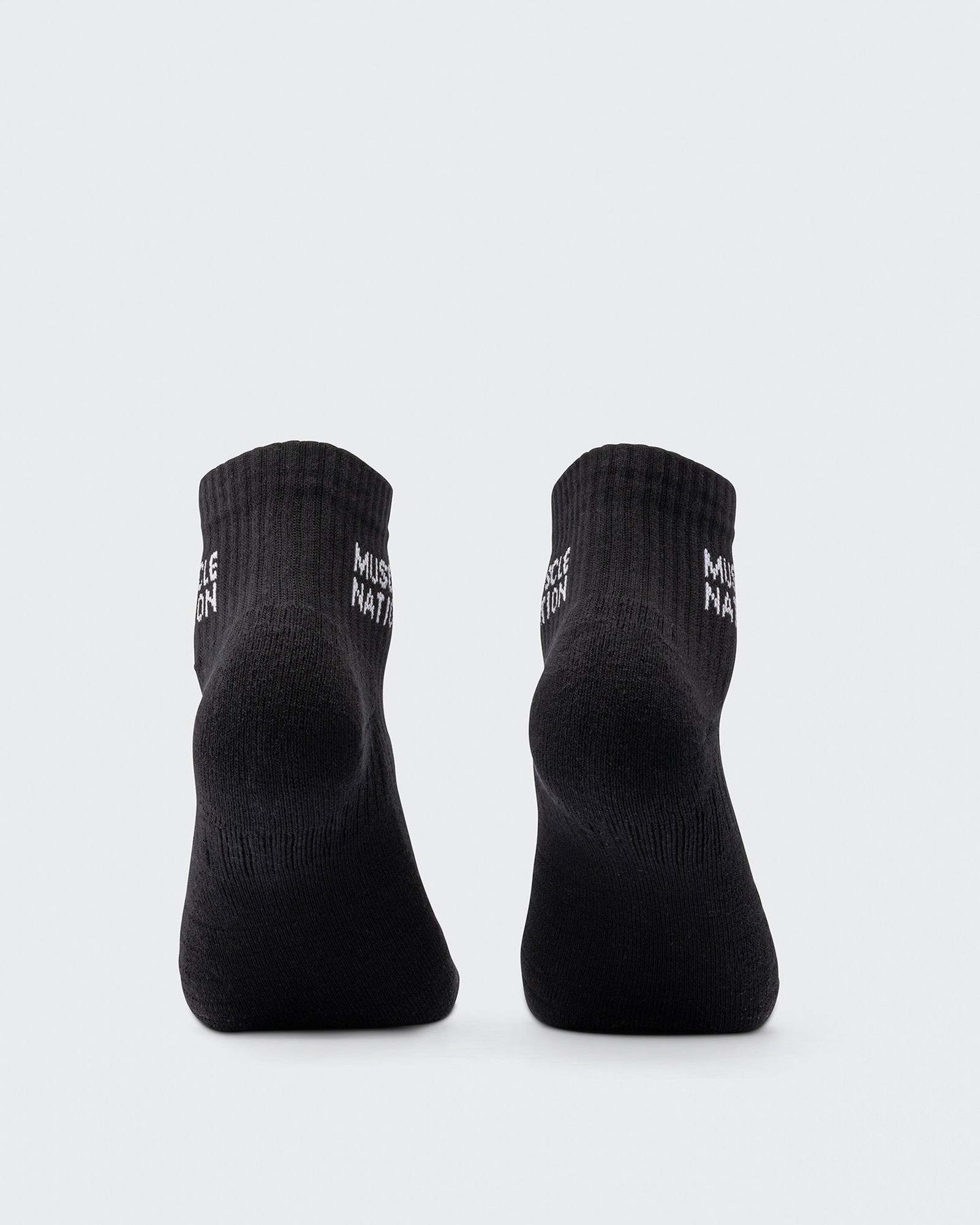 Womens 1/4 Crew Sock (2X Pack) - Black / White