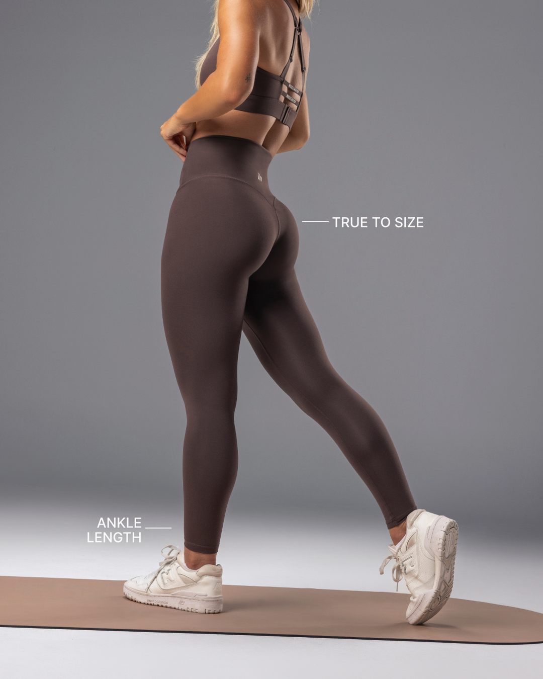 Unrivalled Bare Ankle Length Leggings - Cola