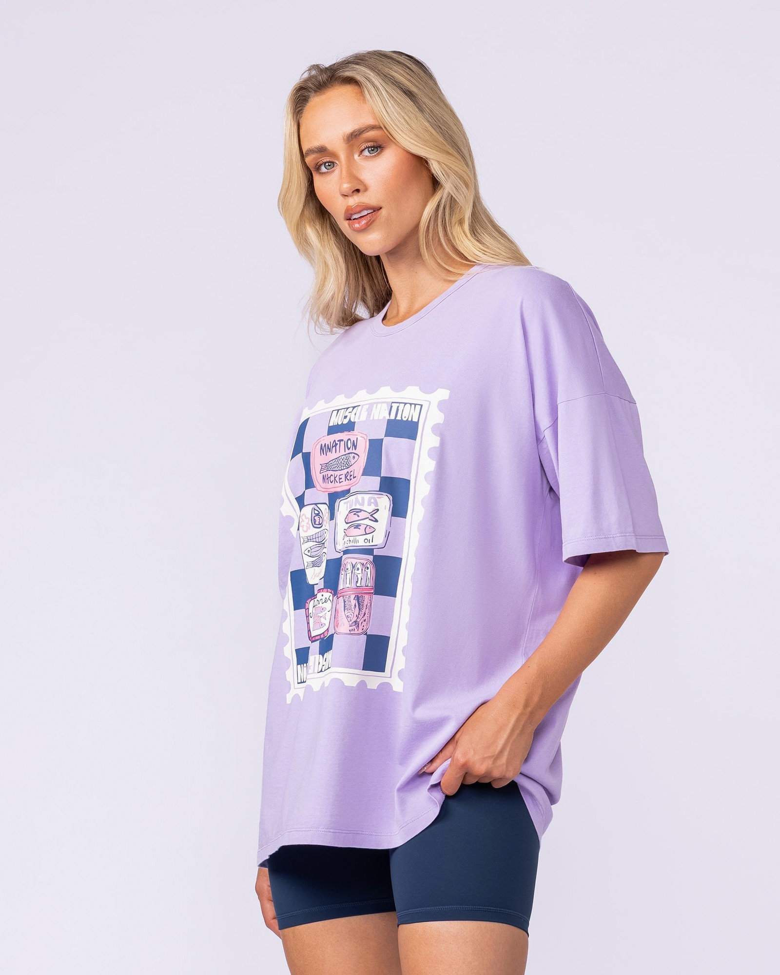 Sardina Oversized Vintage Tee - Washed Iris