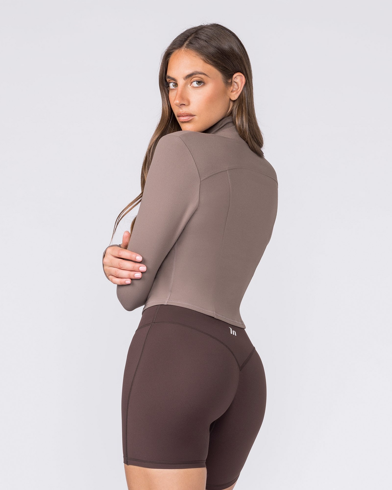 Favourite Cropped Zip Through - Taupe