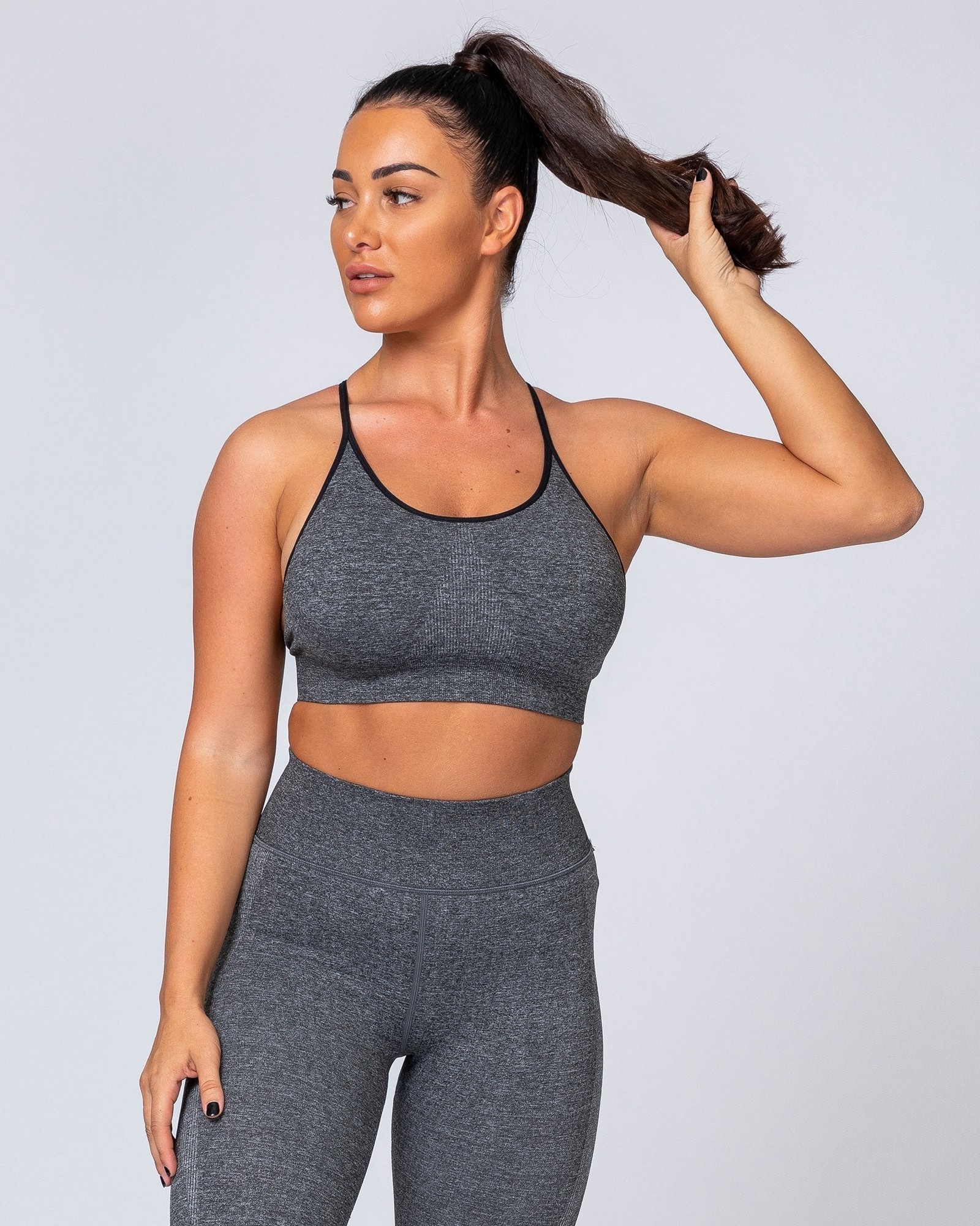 All Day Strap Seamless Bra - Charcoal Marl