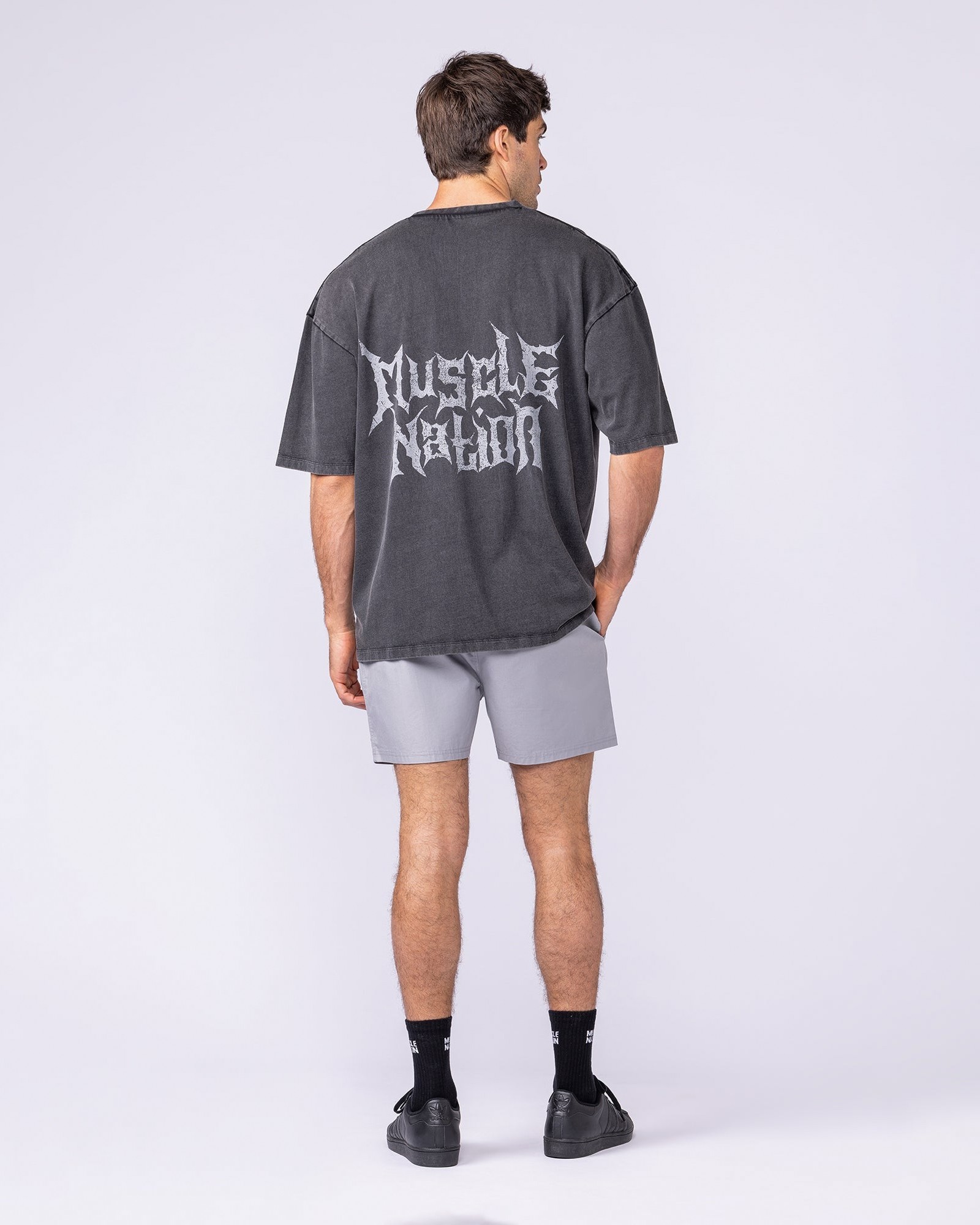 Metal Oversized Vintage Tee - Washed Black