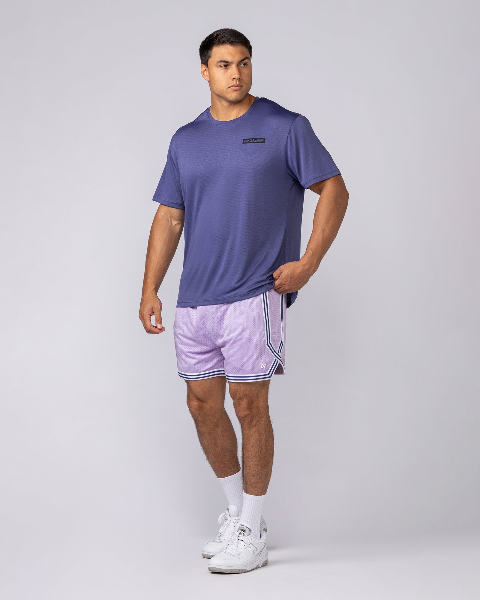 Courtside Basketball 5" Shorts - Lavender
